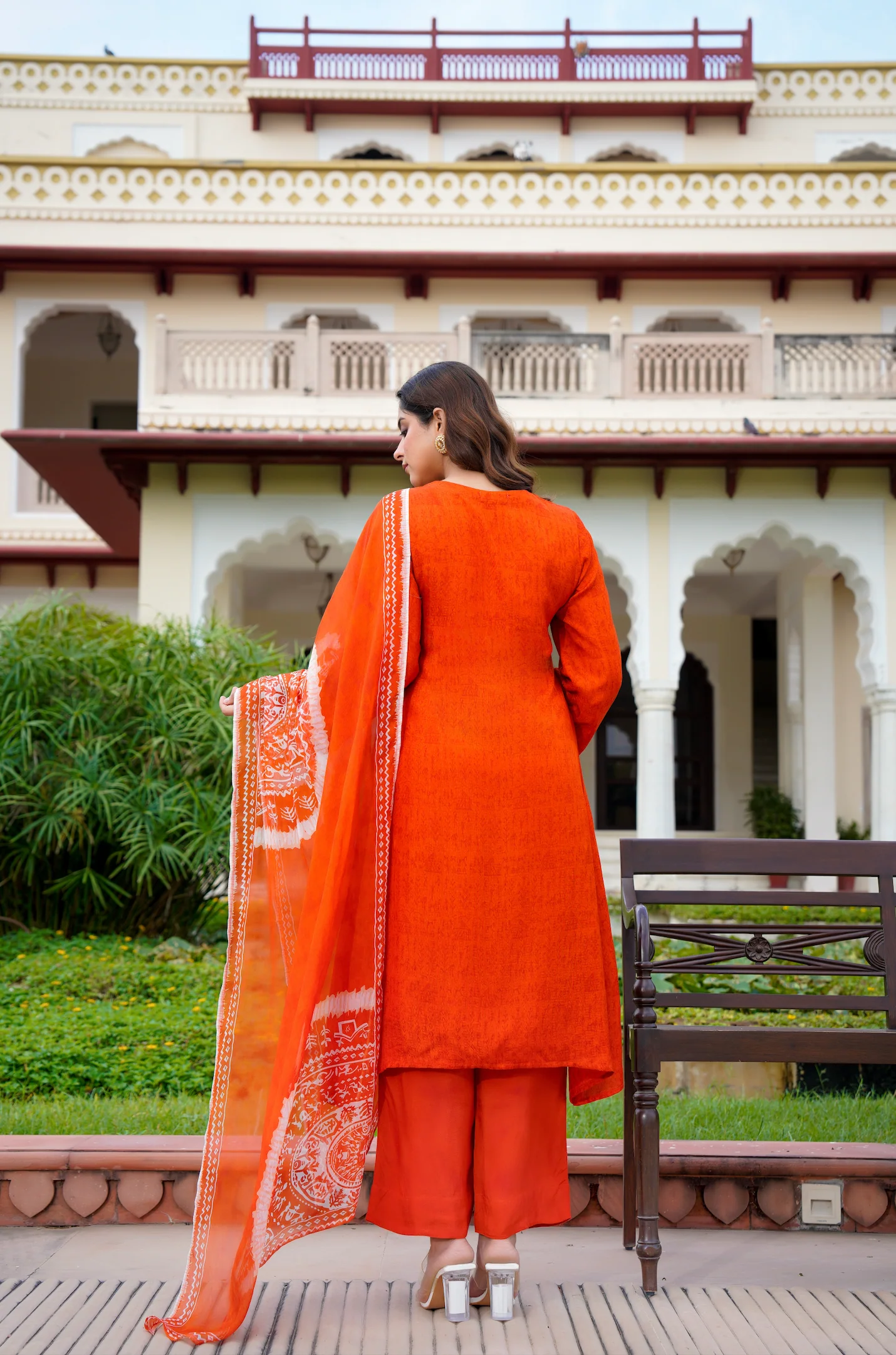 Rustic Bloom Russian Silk Printed Suit Set - Image 14