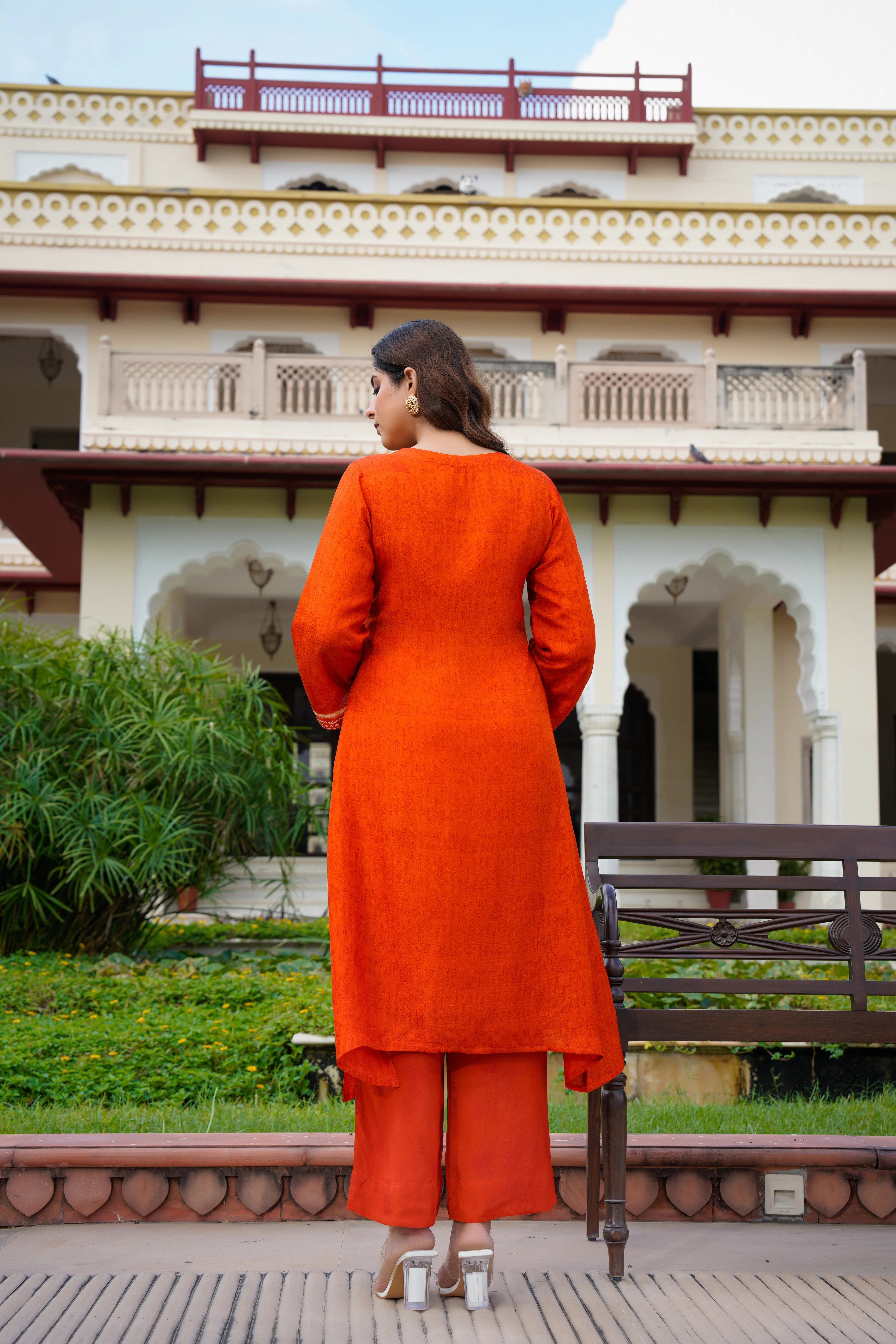 Rustic Bloom Russian Silk Printed Suit Set - Image 15