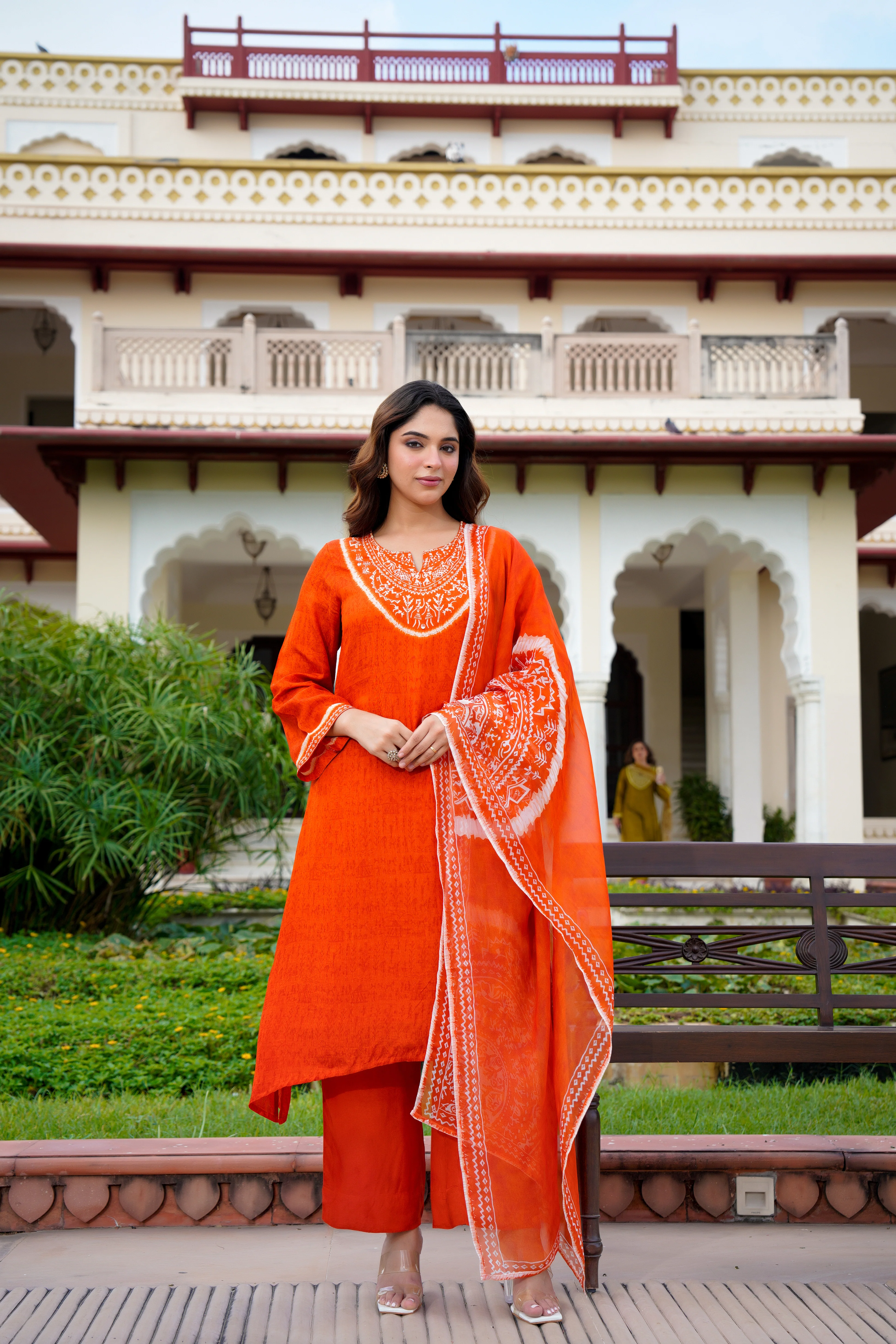 Rustic Bloom Russian Silk Printed Suit Set - Image 2