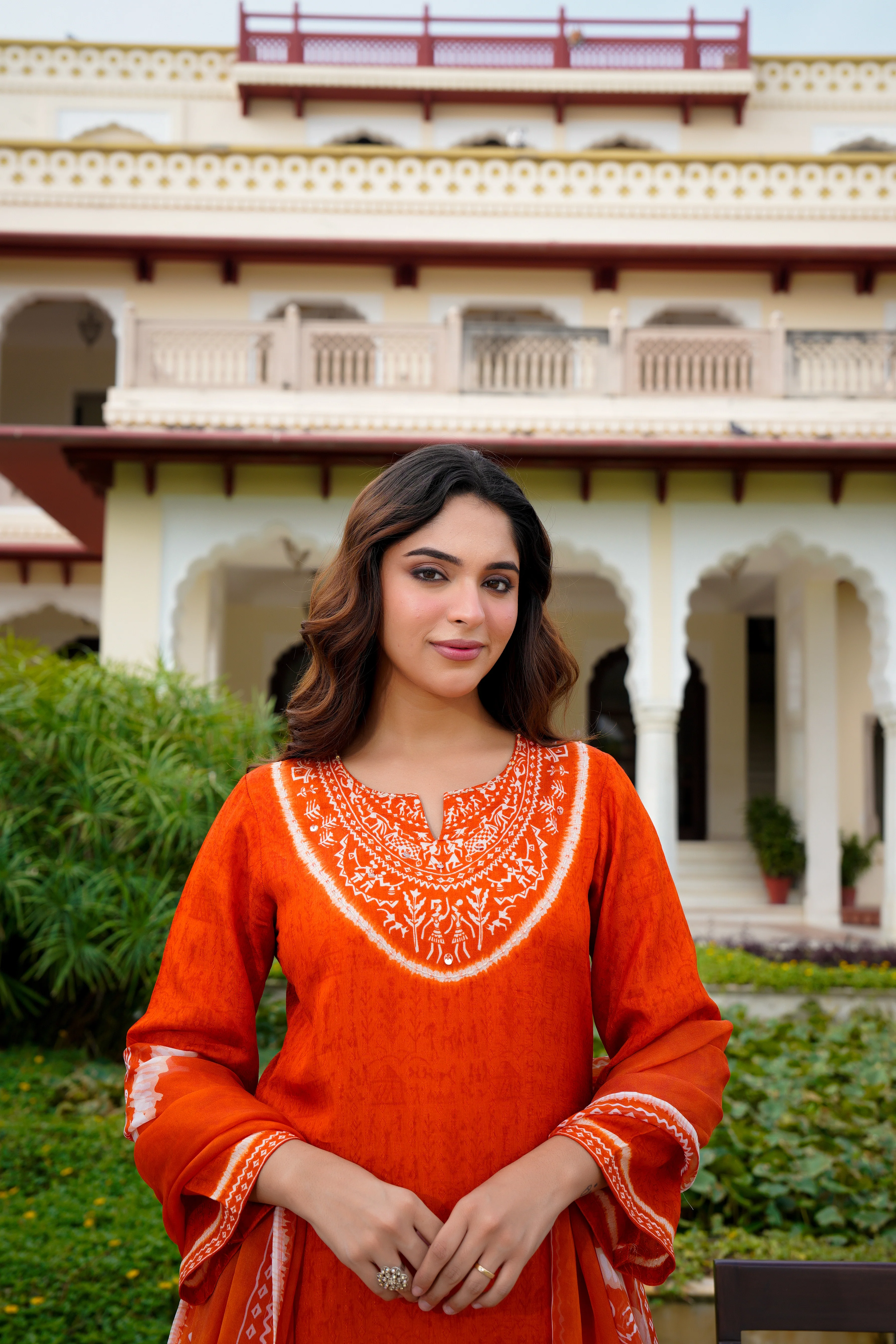 Rustic Bloom Russian Silk Printed Suit Set - Image 6