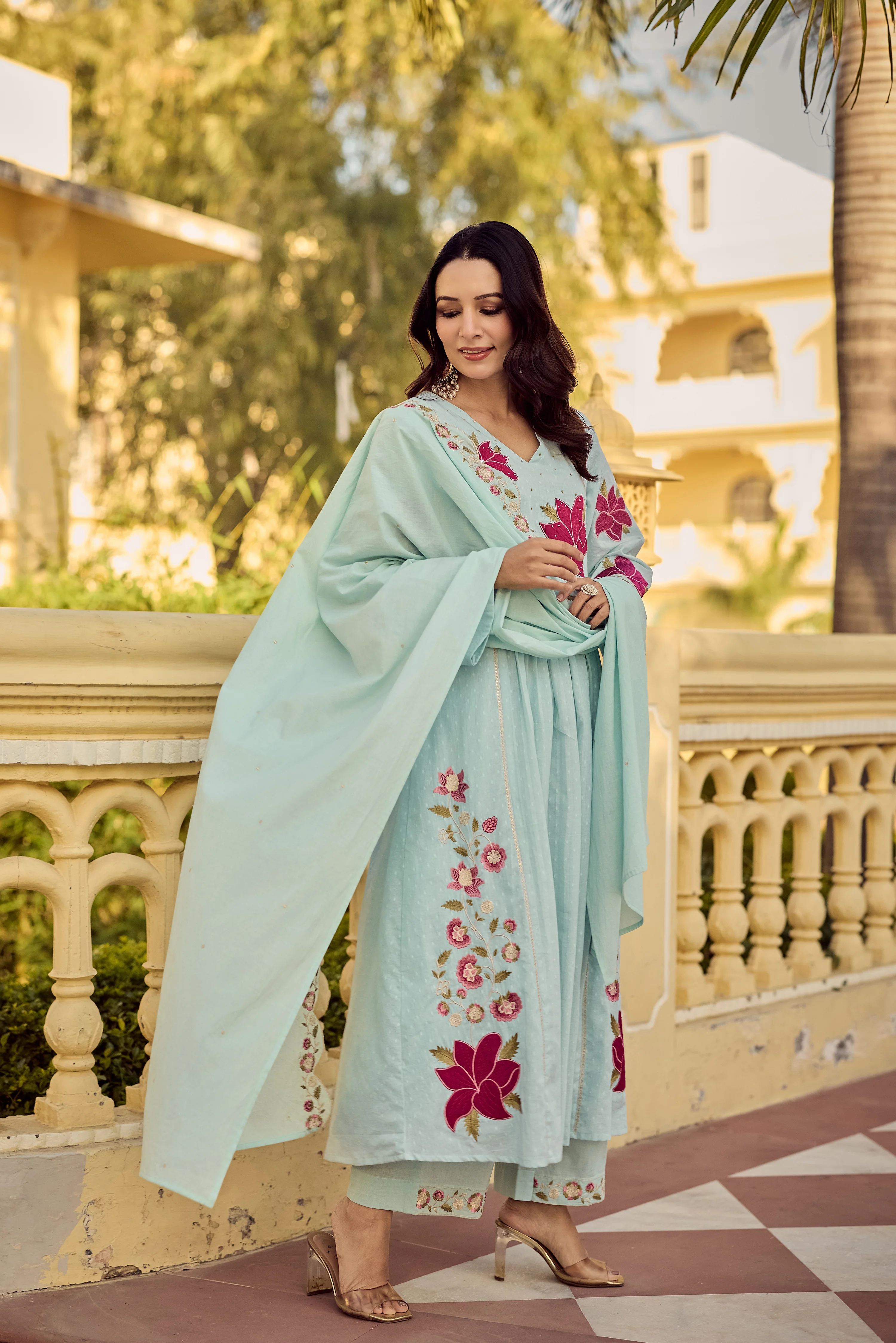 Aqua Blossom Suit Set - Image 10
