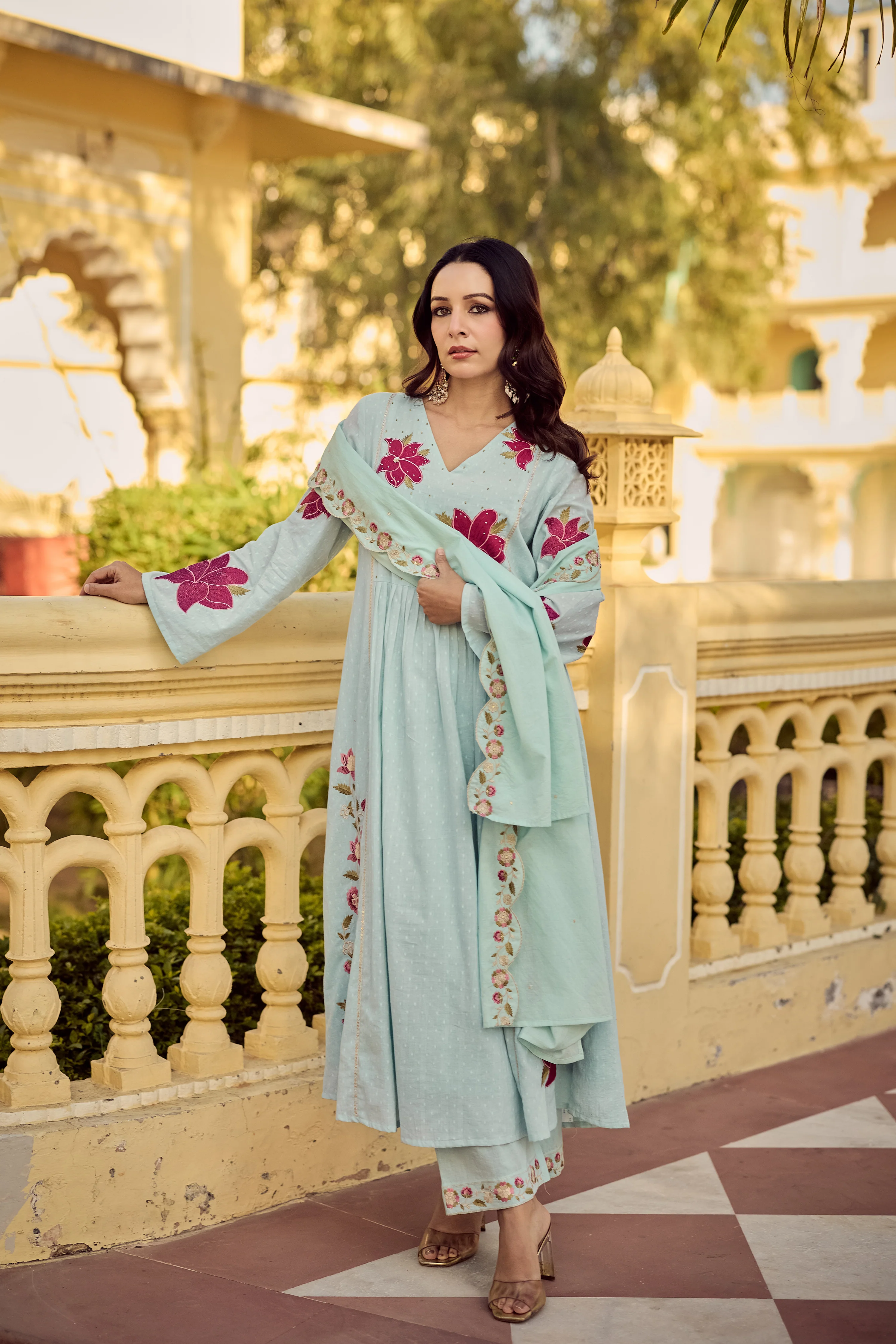 Aqua Blossom Suit Set - Image 14