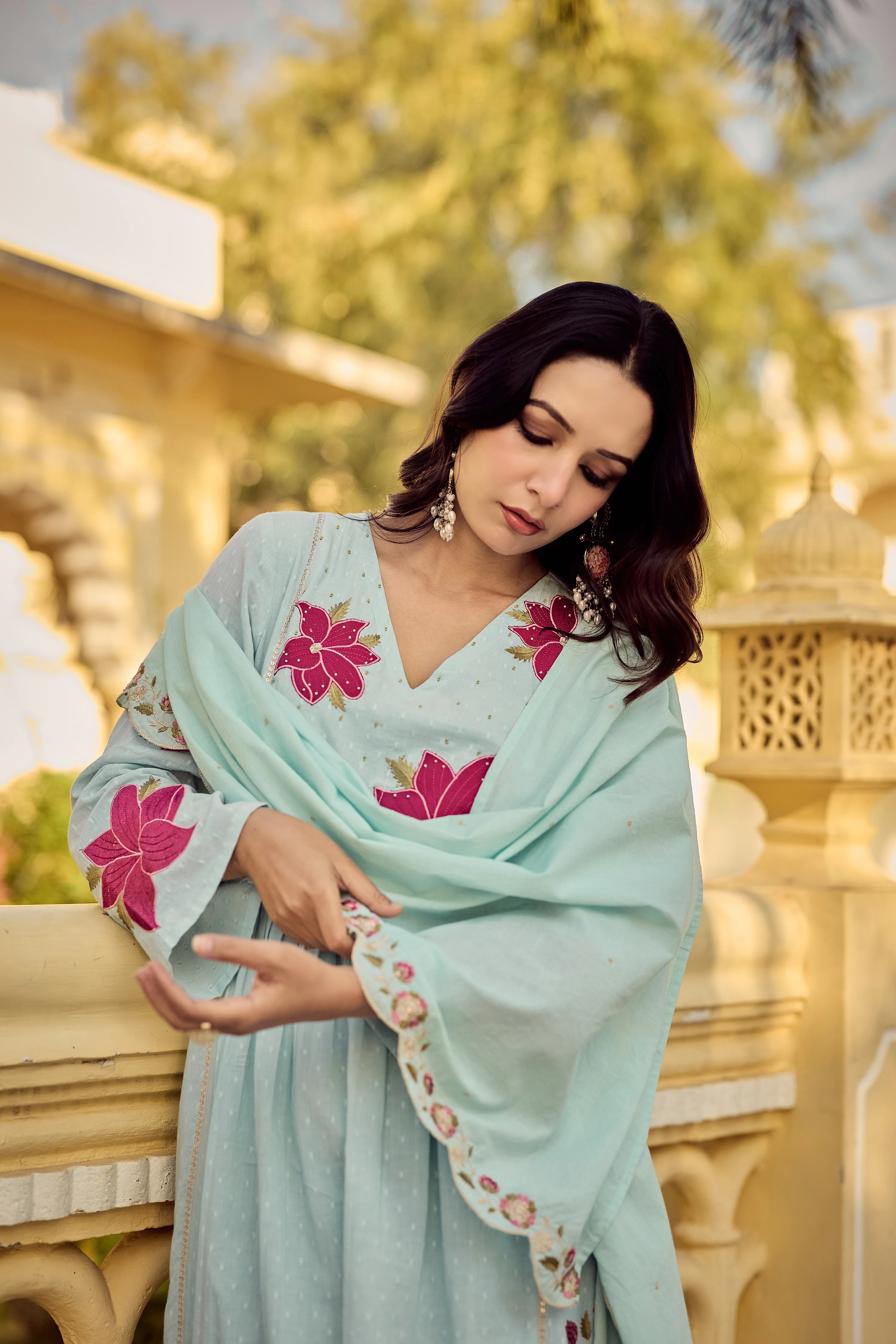 Aqua Blossom Suit Set - Image 21