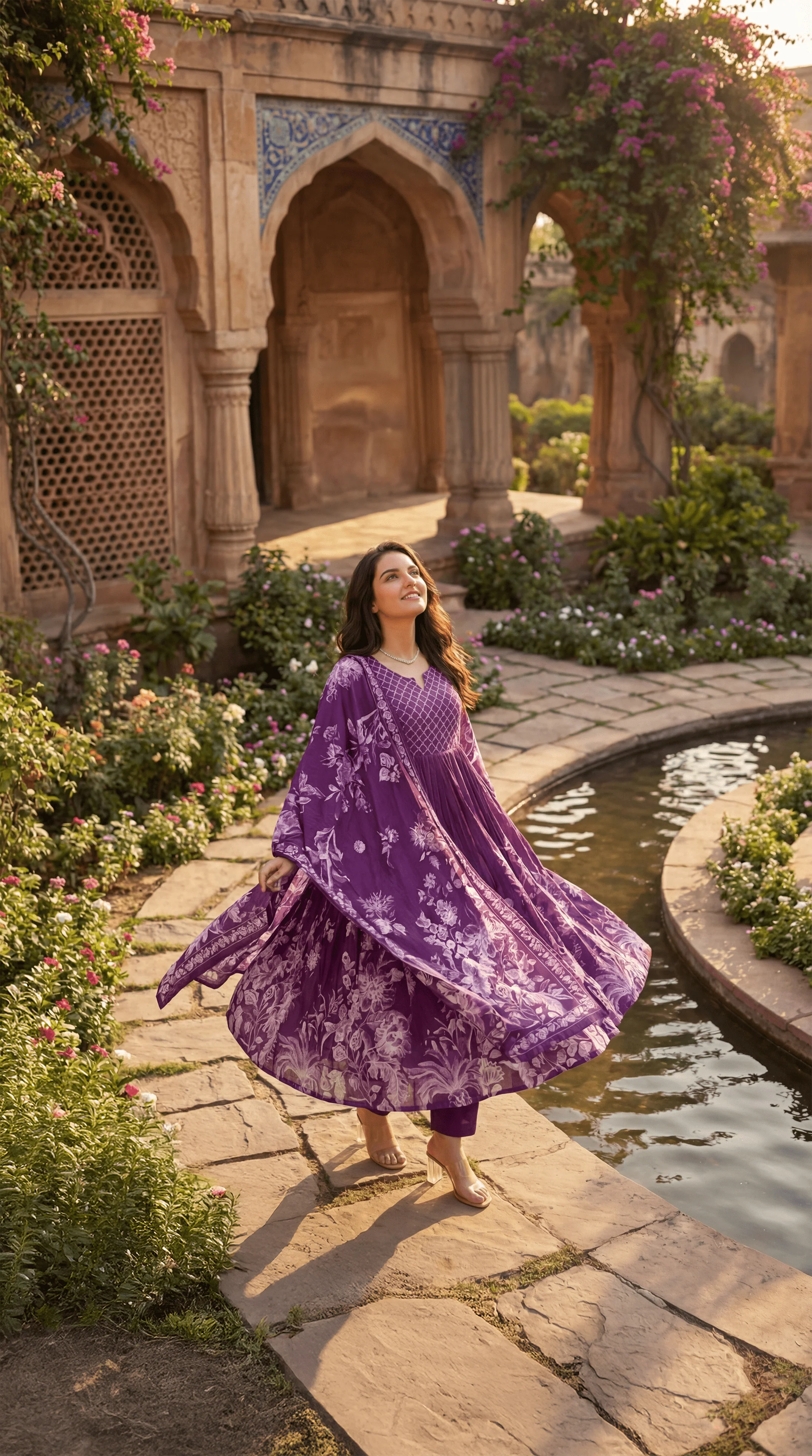 Royal Amethyst Embroidered Suit Set - Image 5