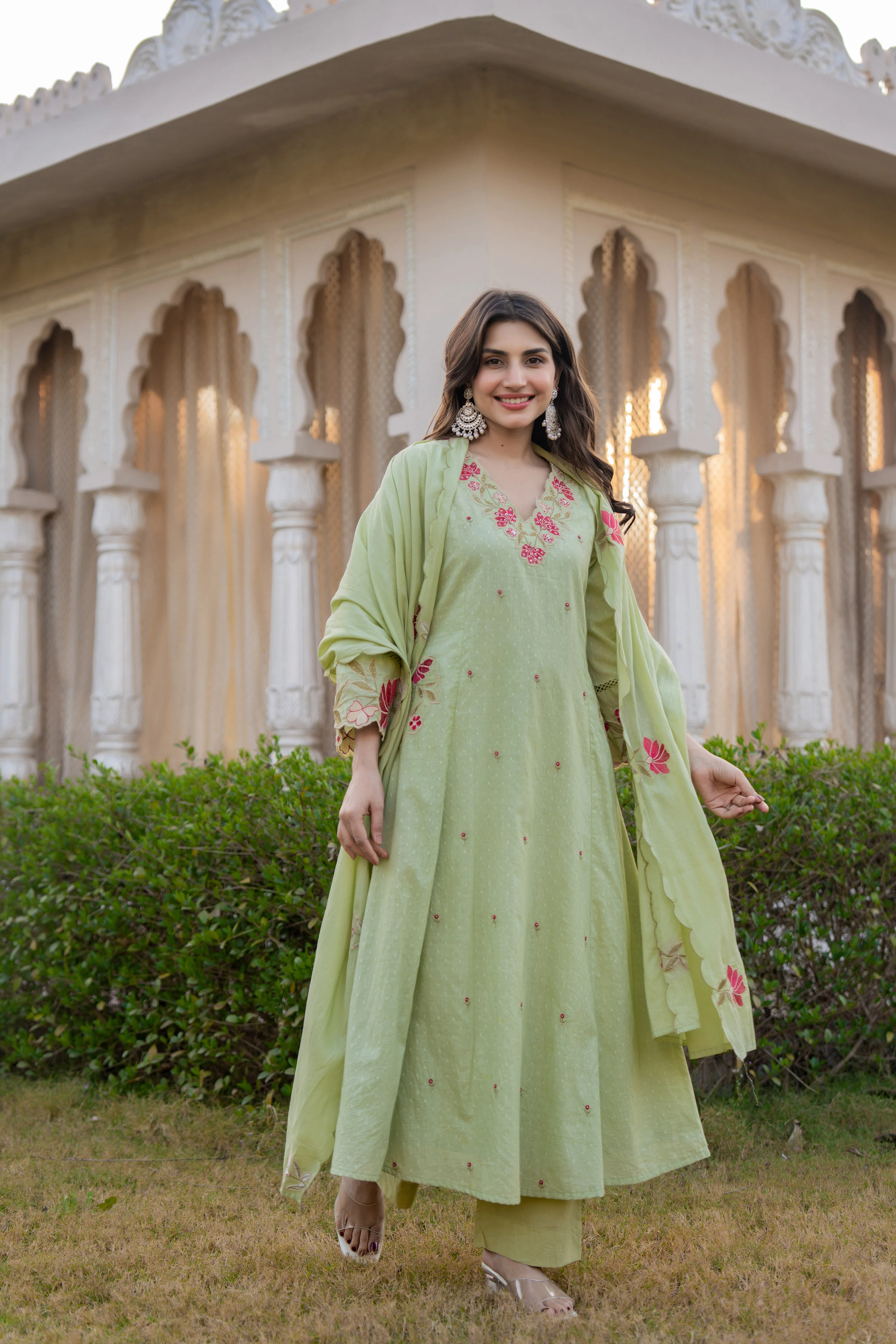 Floral Ease Cotton Dobby Suit Set - Image 6