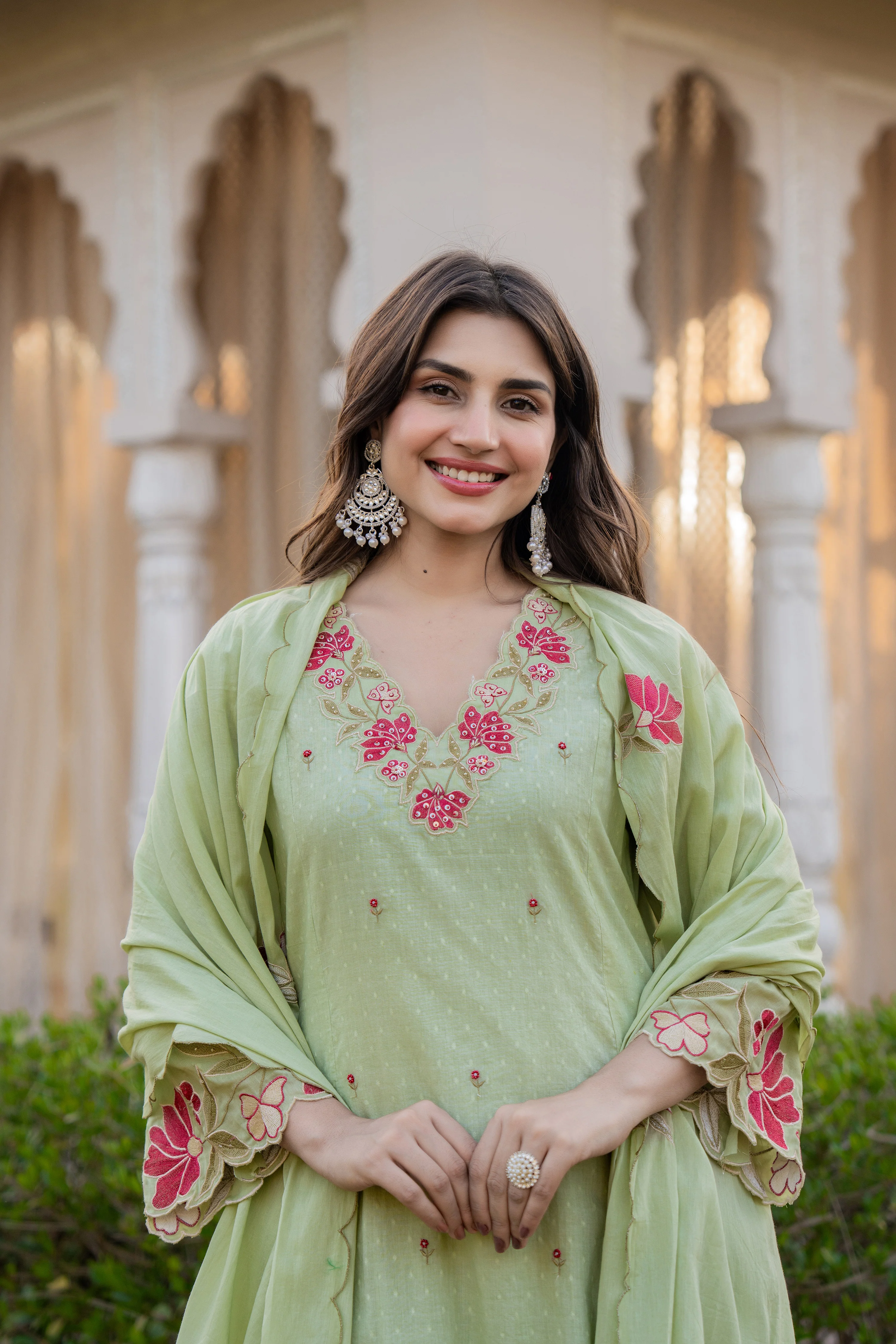 Floral Ease Cotton Dobby Suit Set - Image 8