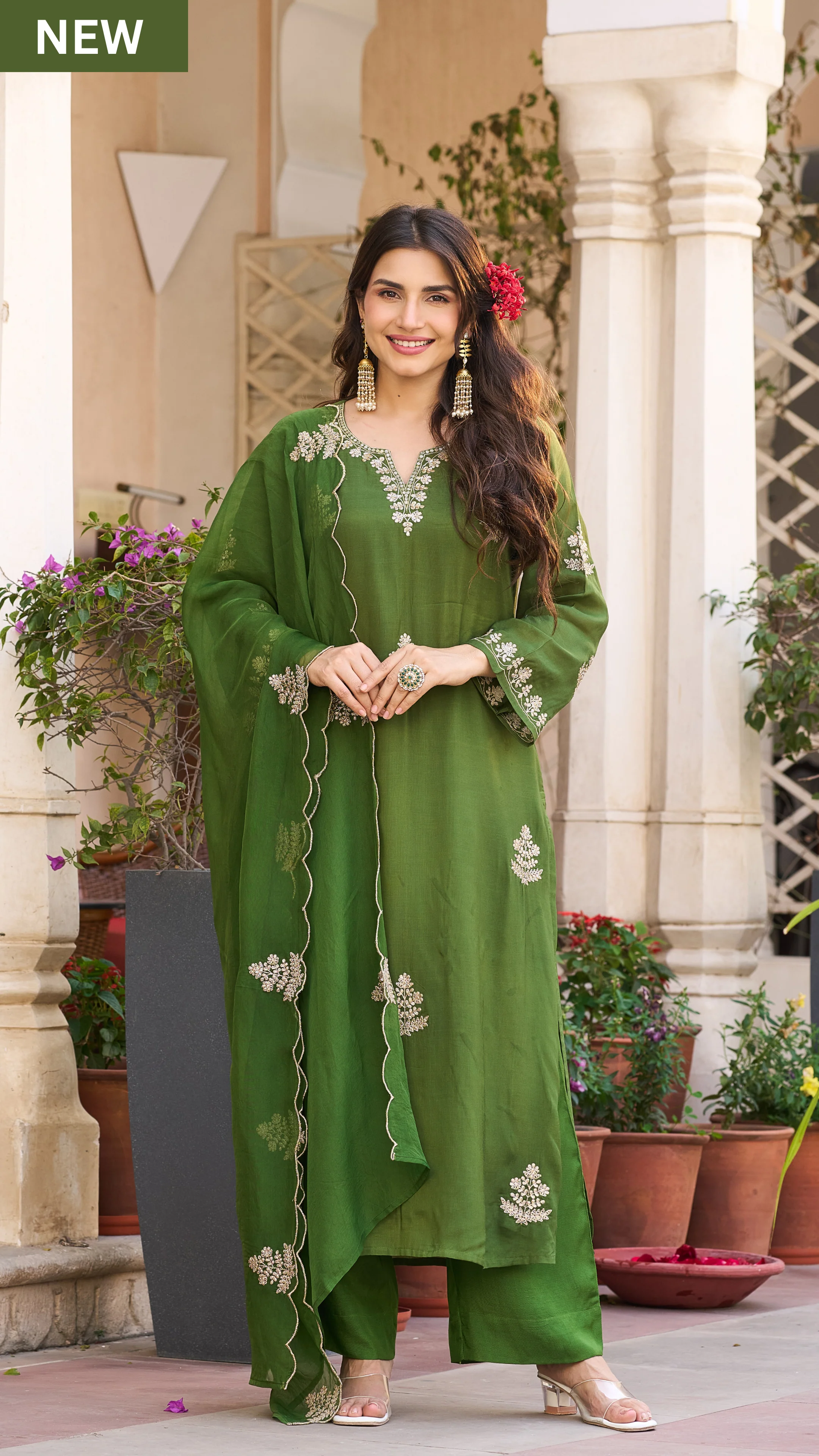 Emerald Elegance Suit Set