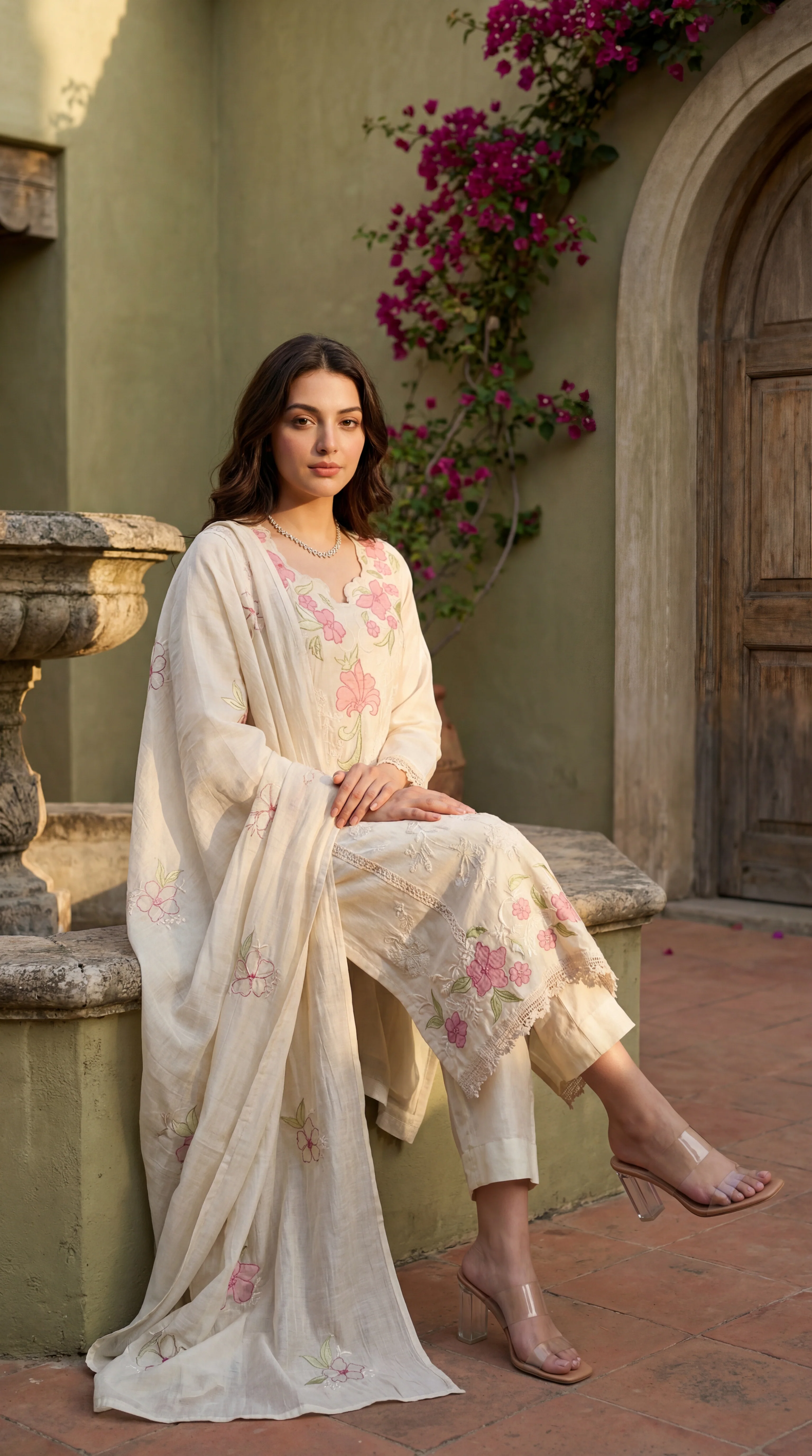 Ivory Bloom Suit Set - Image 4