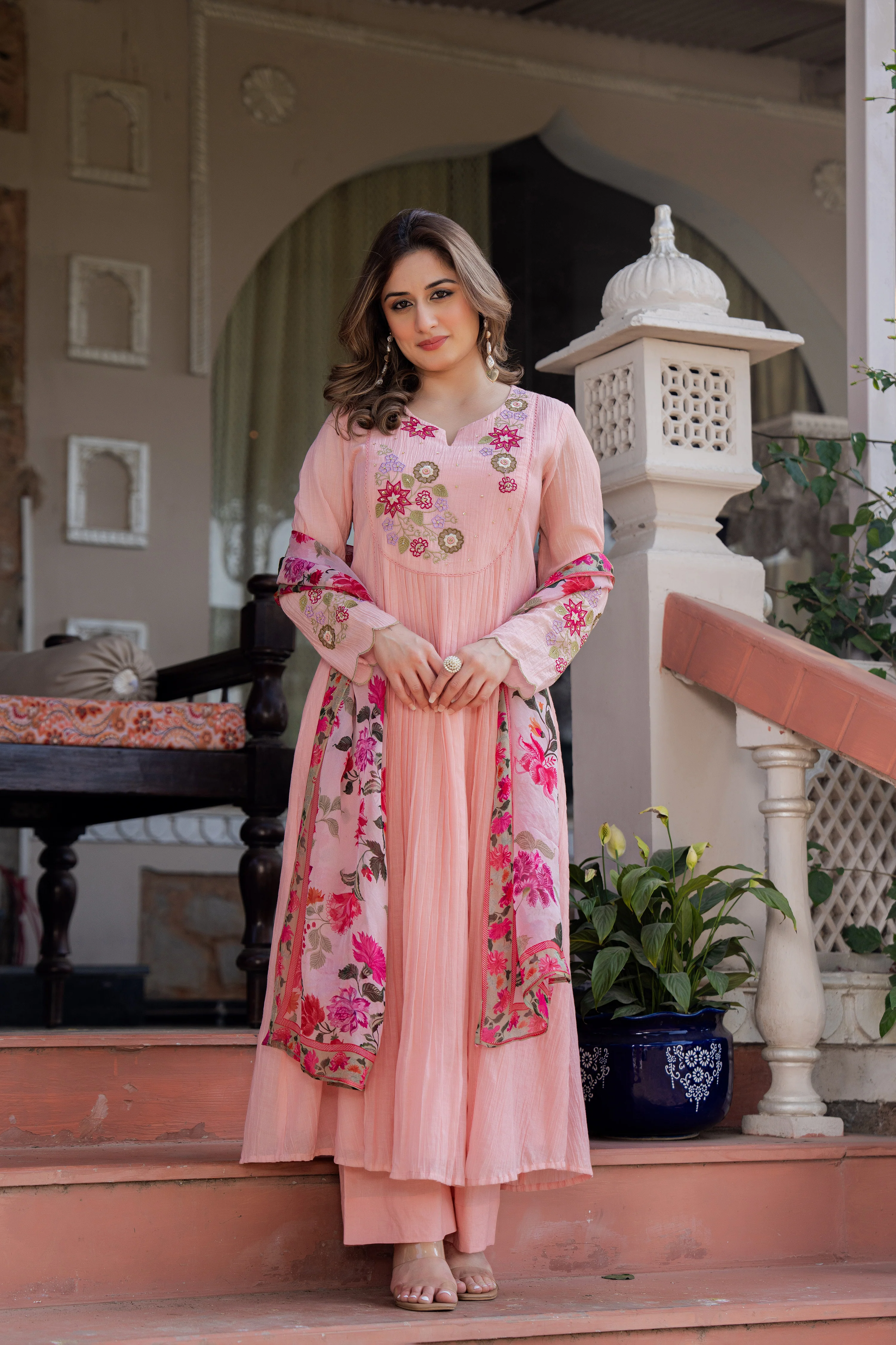 Rose Blush Embroidered Suit Set - Image 10