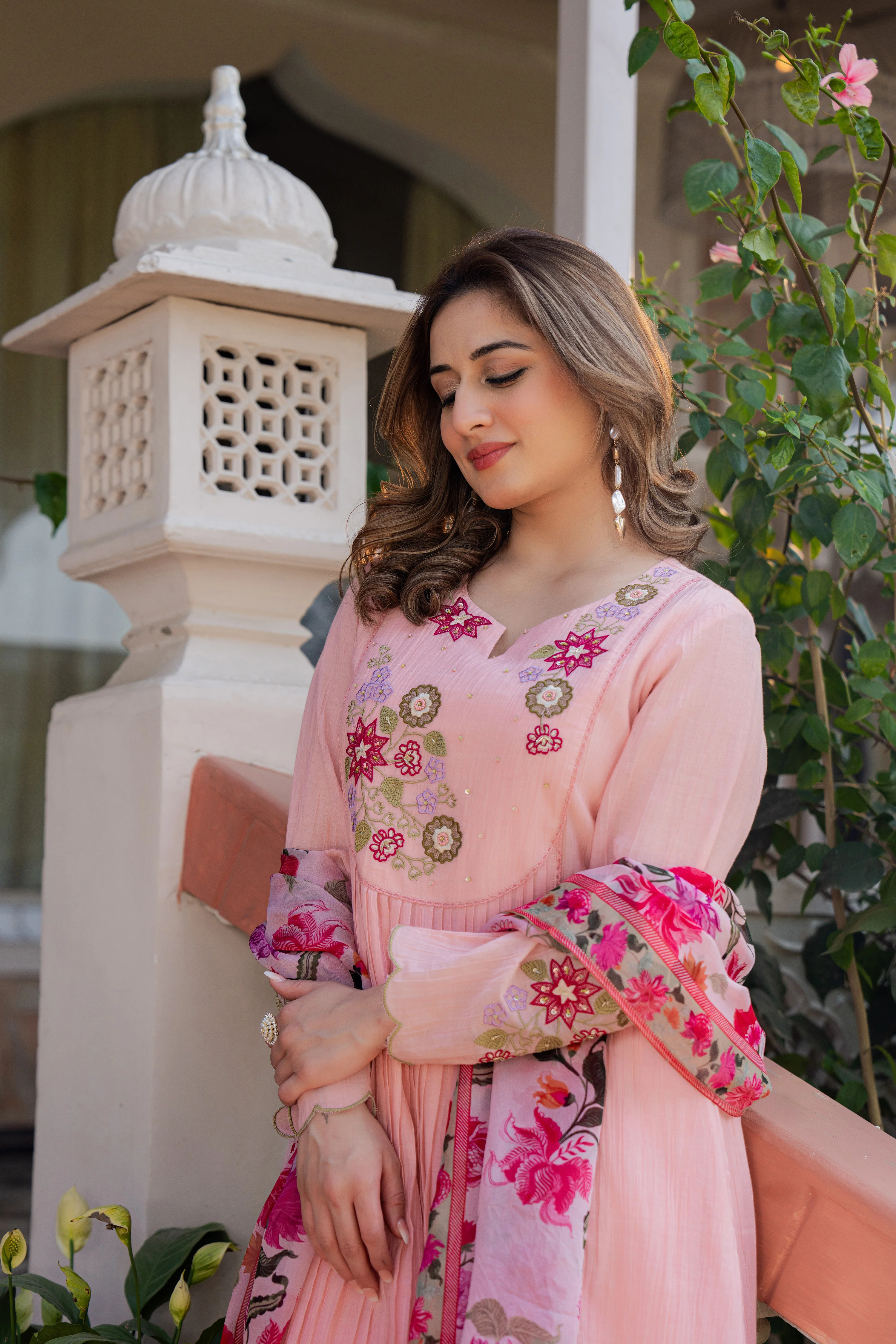 Rose Blush Embroidered Suit Set - Image 2