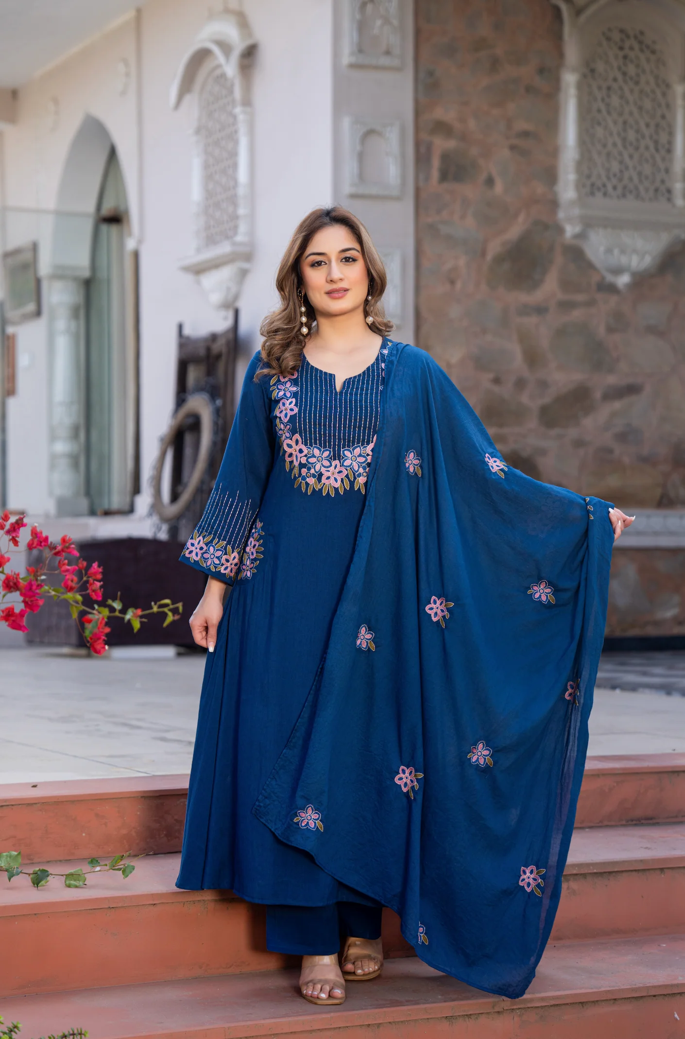 Ocean Bloom A-line Suit Set - Image 11