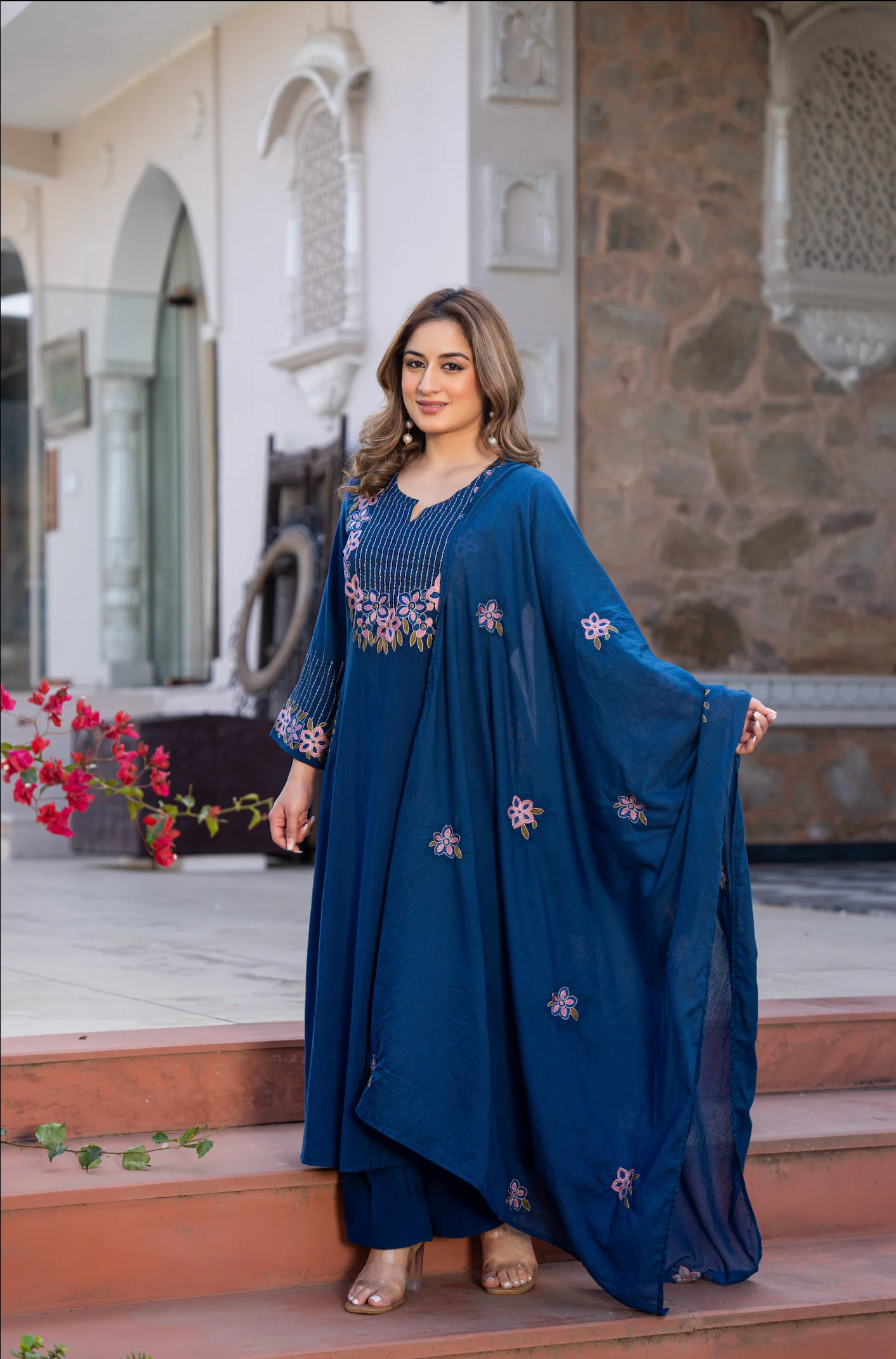 Ocean Bloom A-line Suit Set - Image 2