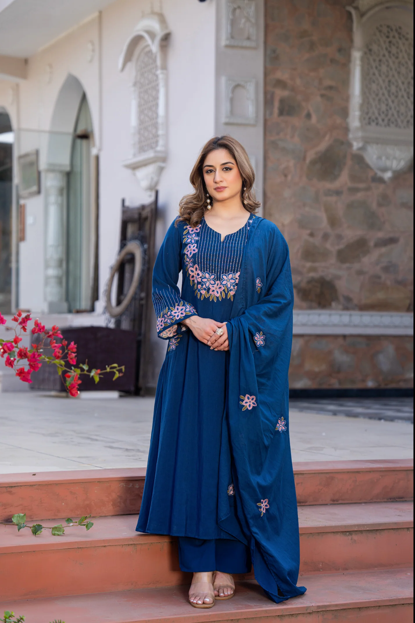 Ocean Bloom A-line Suit Set - Image 7