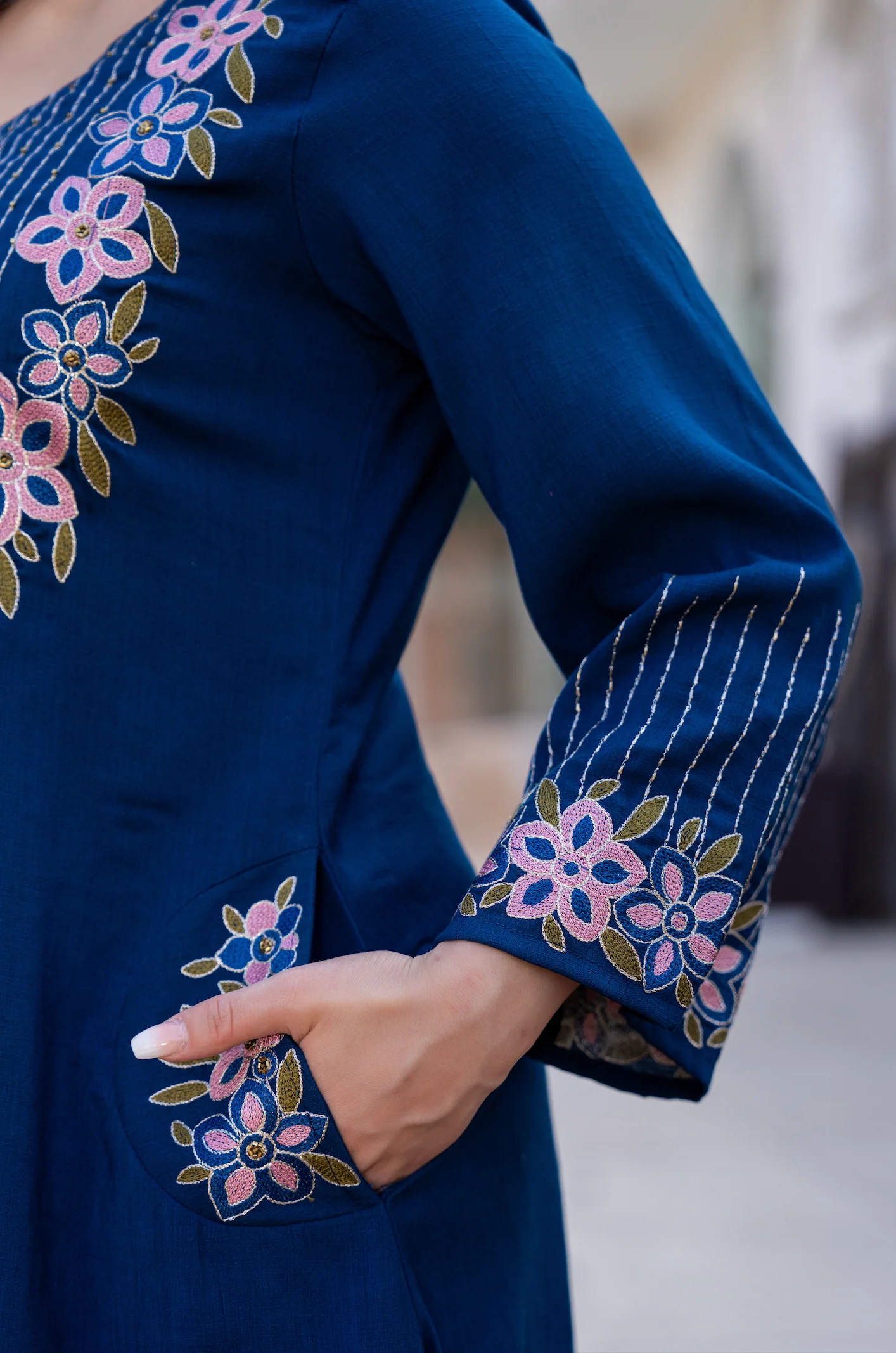 Ocean Bloom A-line Suit Set - Image 8