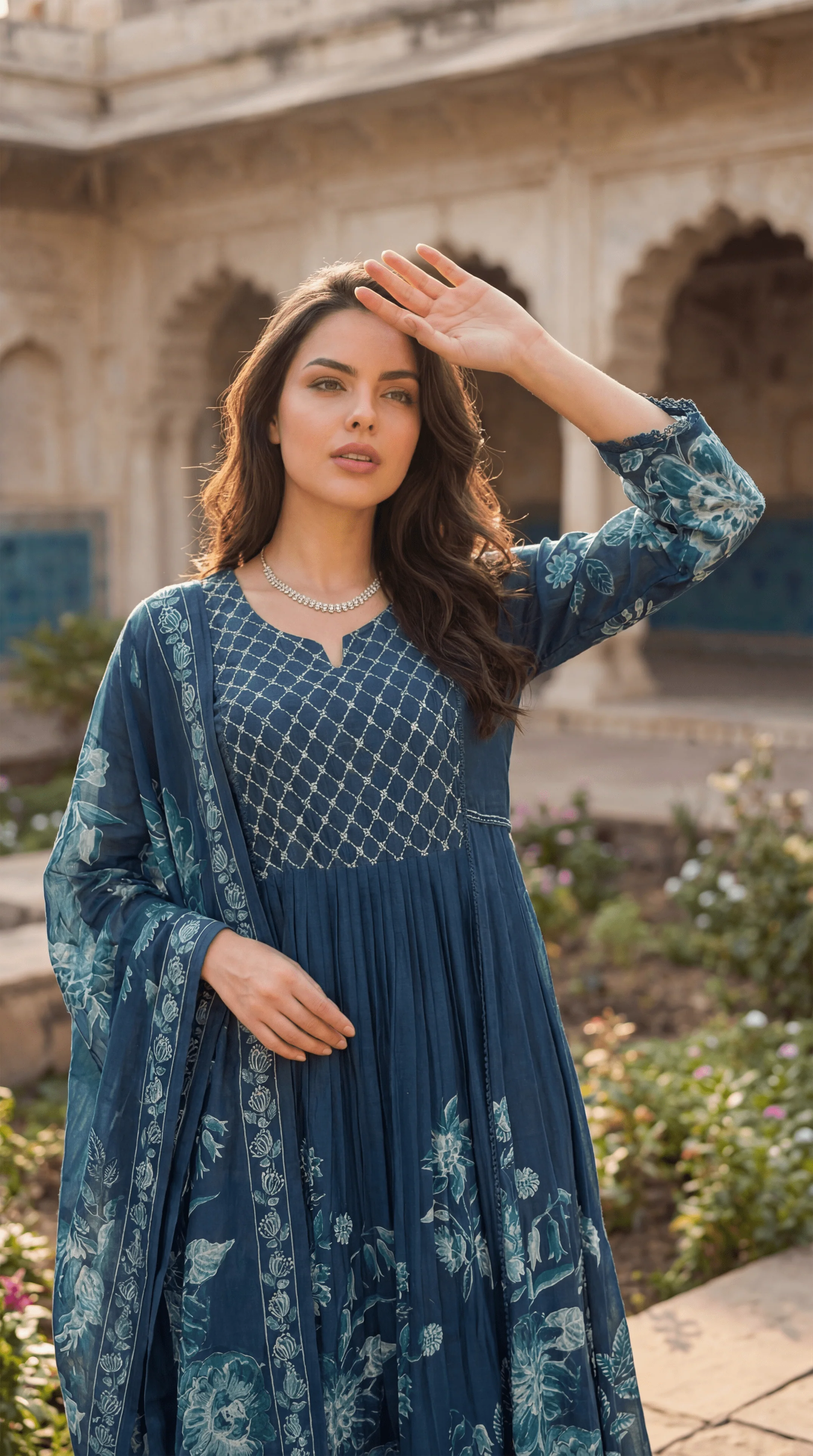 Teal Floral Flow Suit Set - Image 17