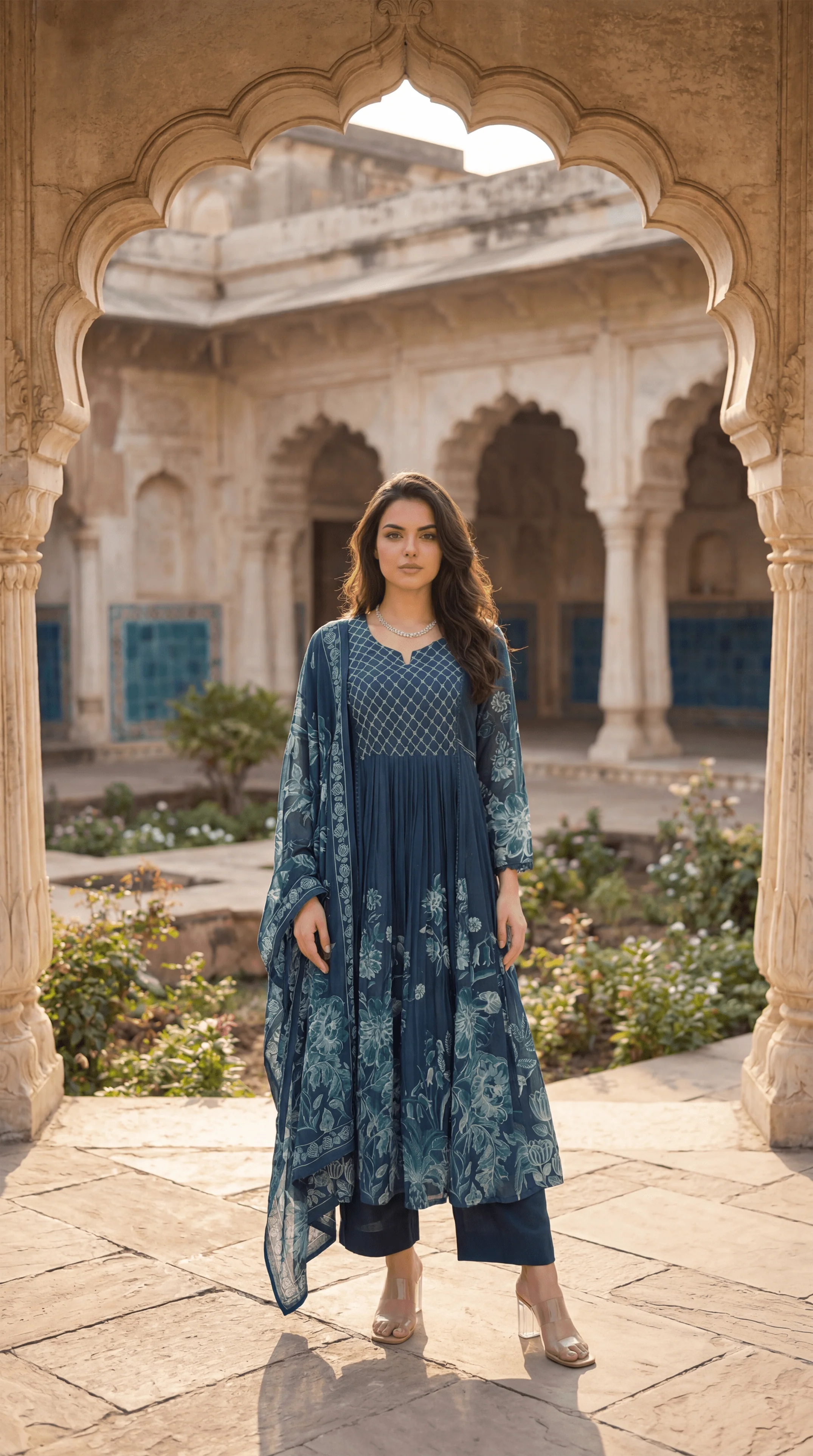 Teal Floral Flow Suit Set - Image 19