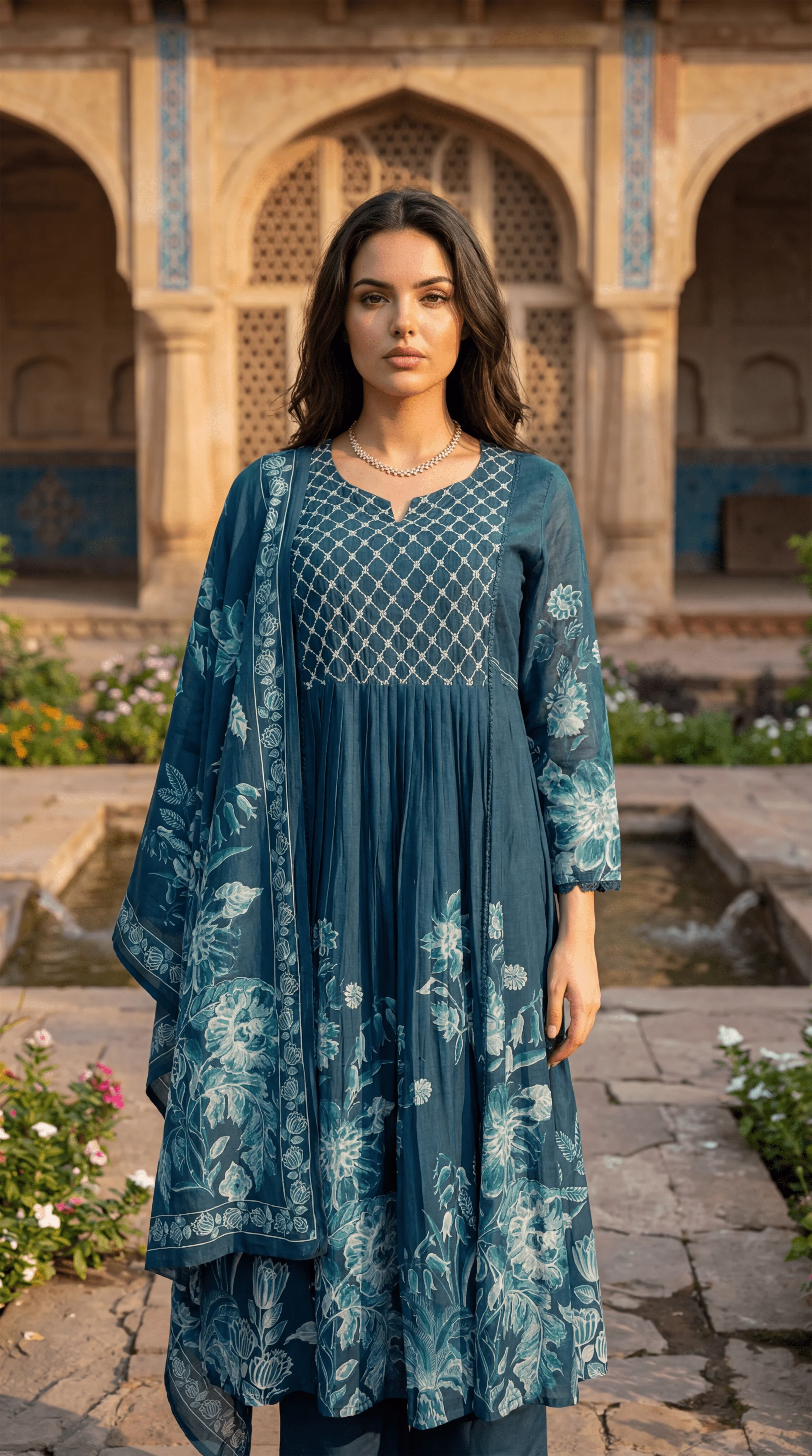 Teal Floral Flow Suit Set - Image 7