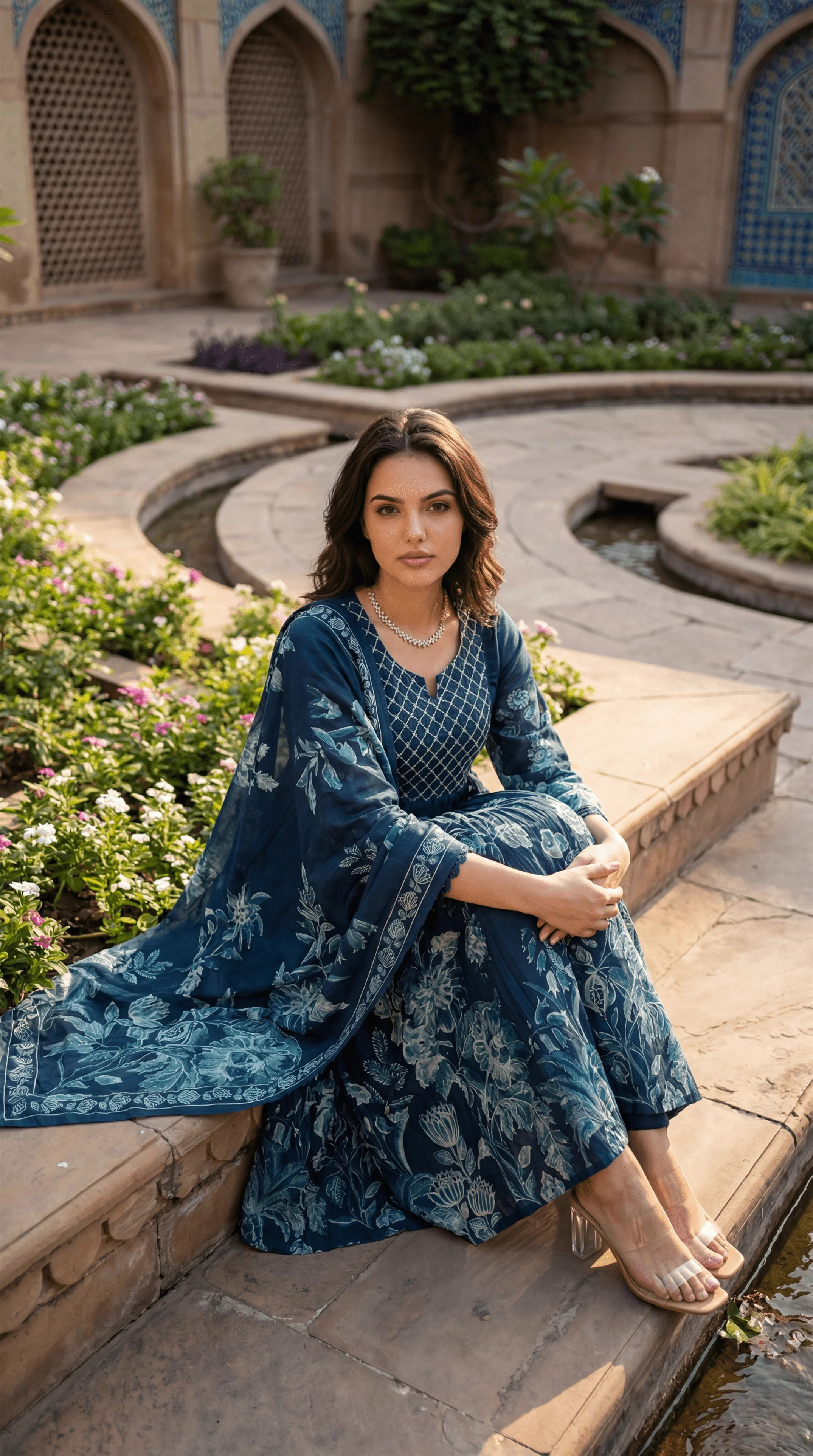 Teal Floral Flow Suit Set - Image 9