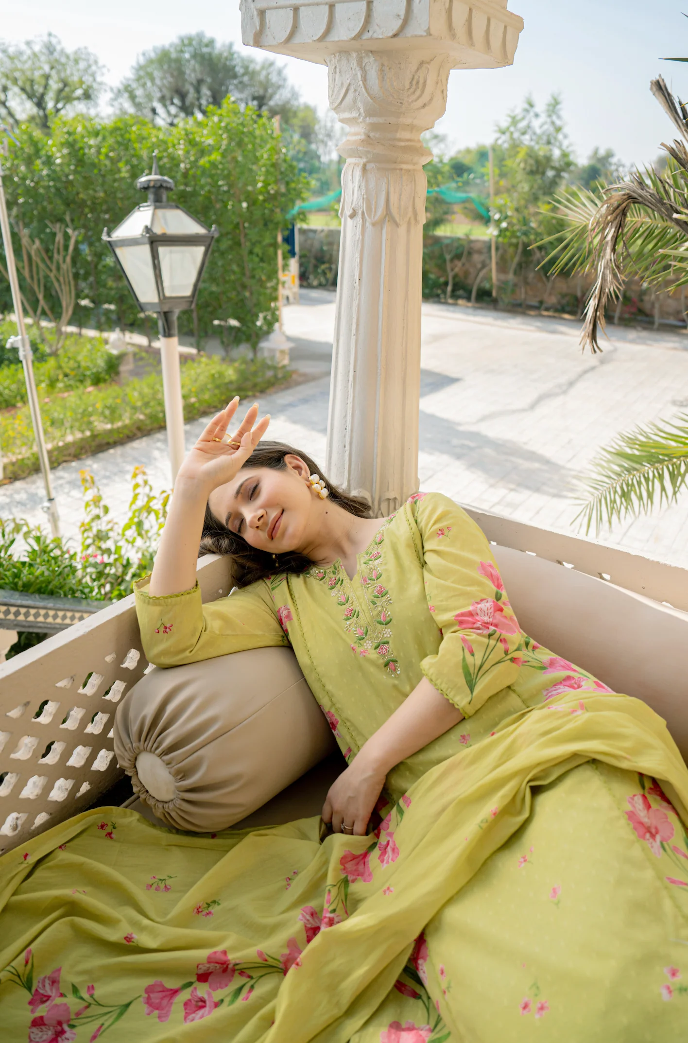 Moss Glow Cotton Suit Set - Image 12