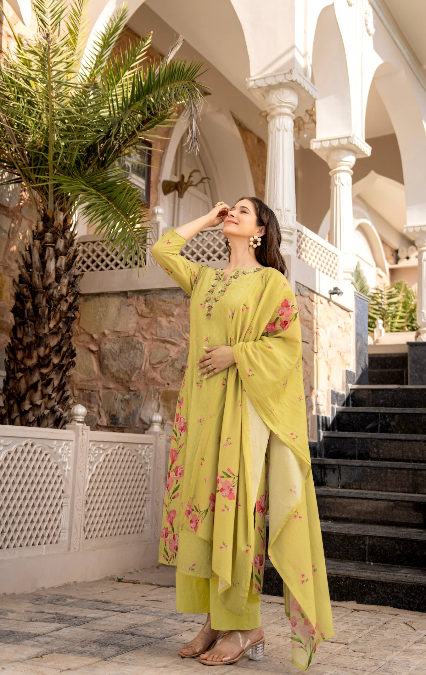 Moss Glow Cotton Suit Set - Image 4