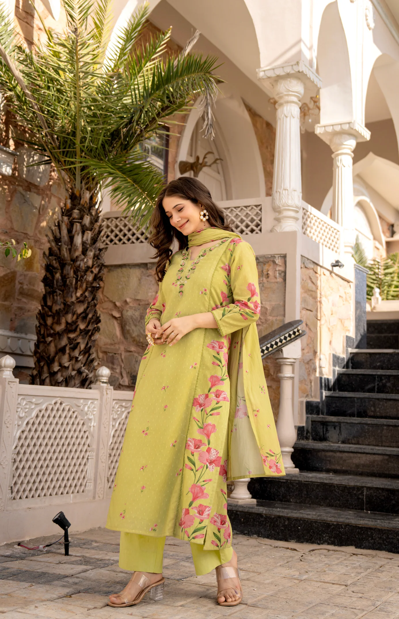 Moss Glow Cotton Suit Set - Image 6