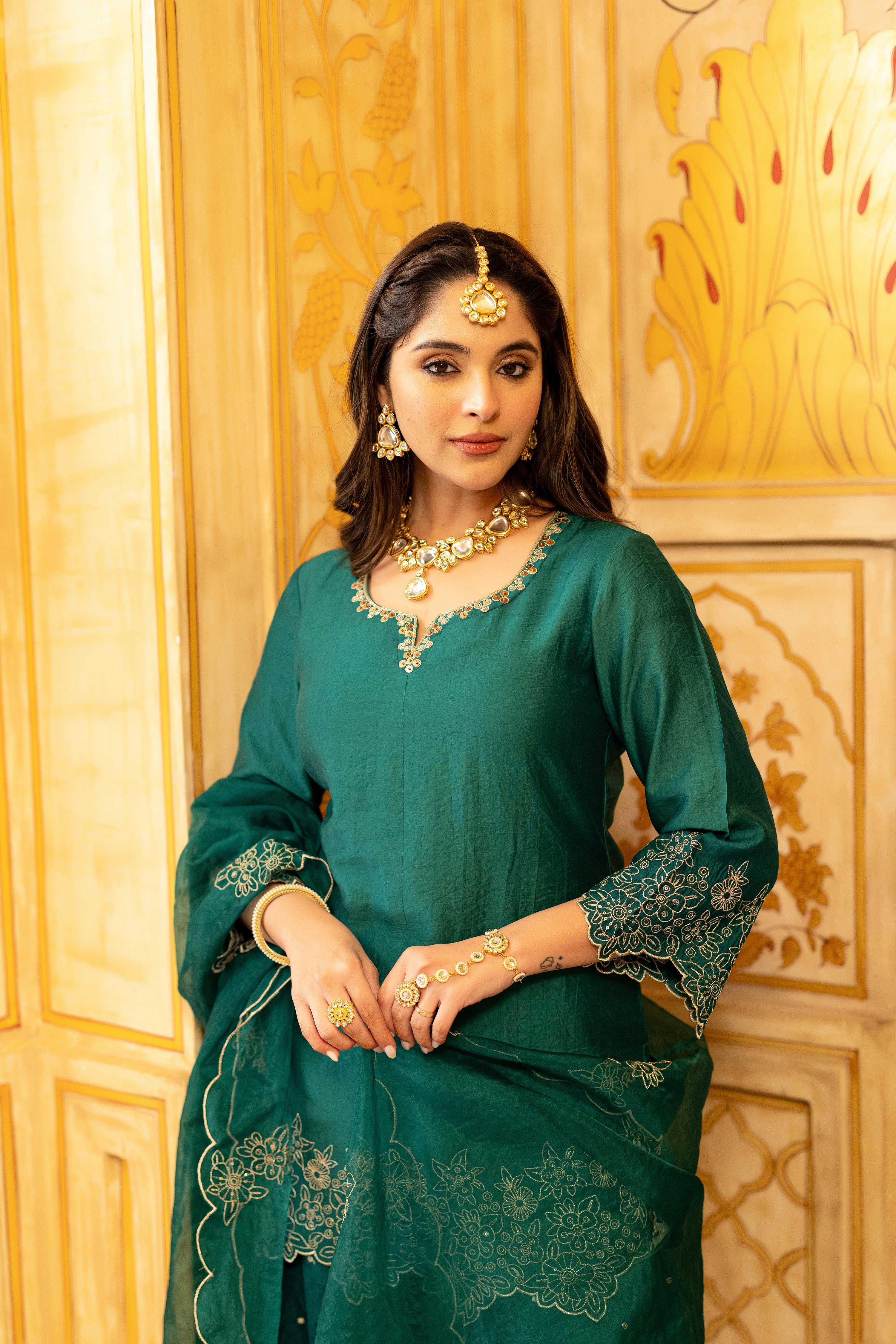 Emerald Satoori Royale Silk Suit Set - Image 10