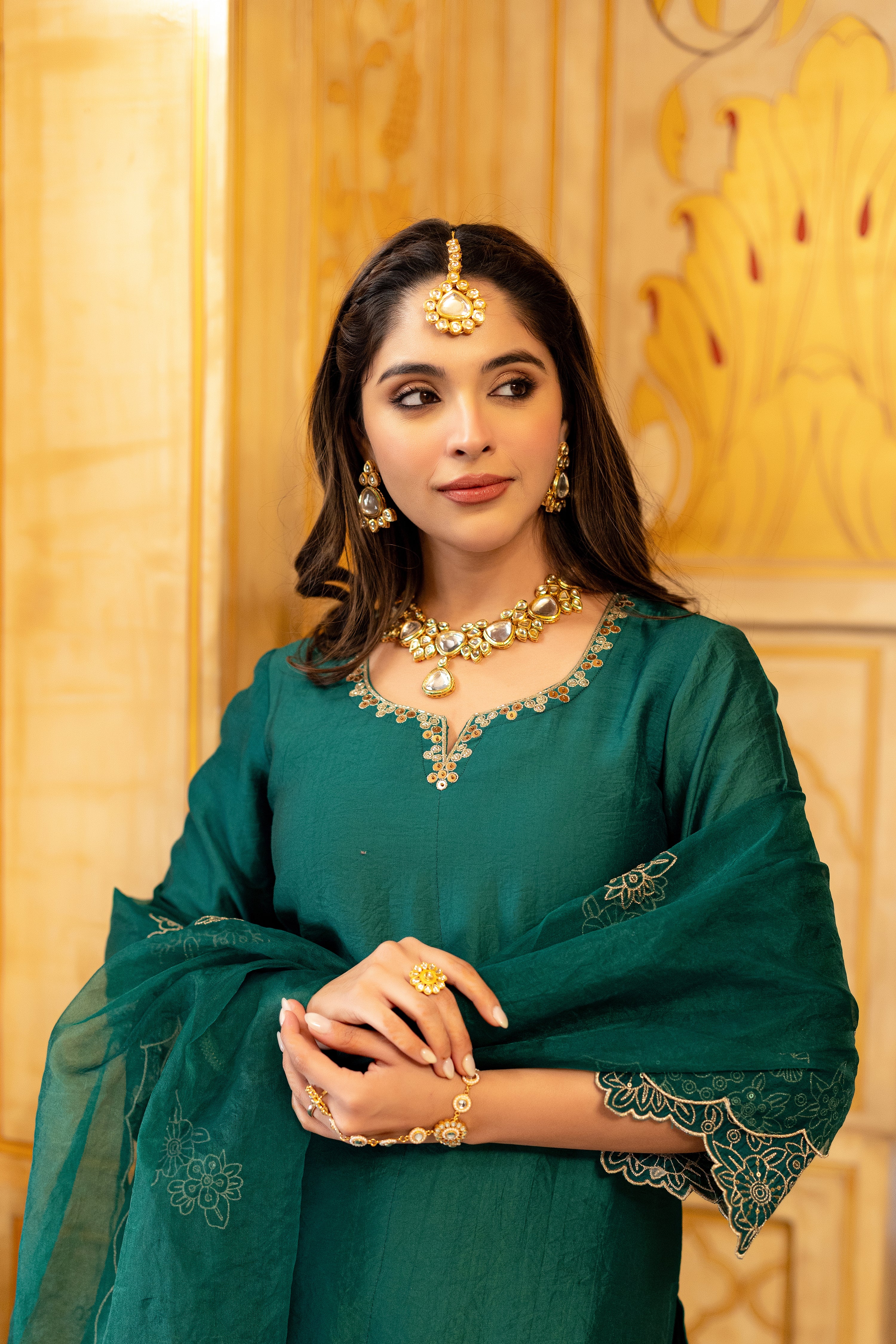 Emerald Satoori Royale Silk Suit Set - Image 12