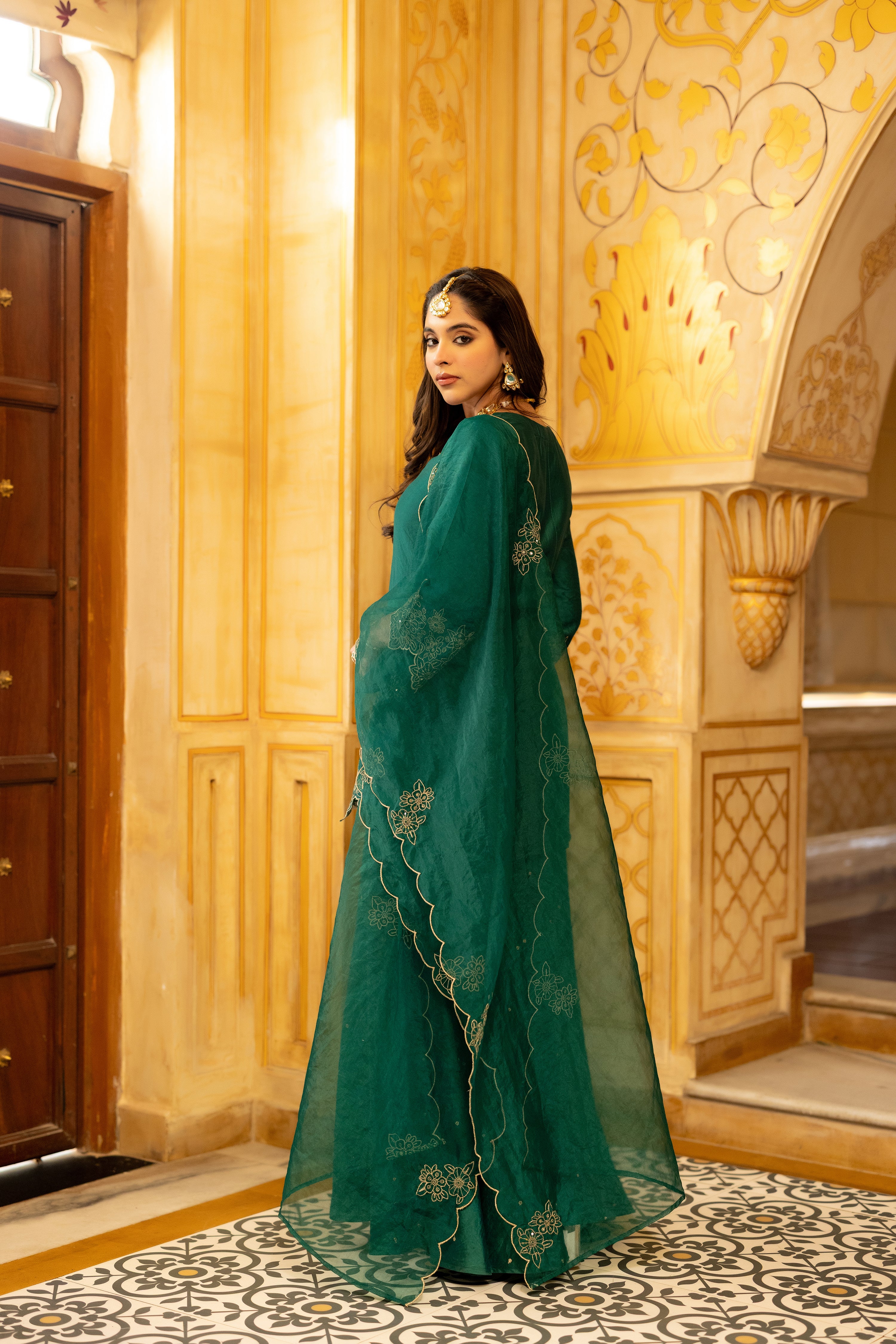 Emerald Satoori Royale Silk Suit Set - Image 13
