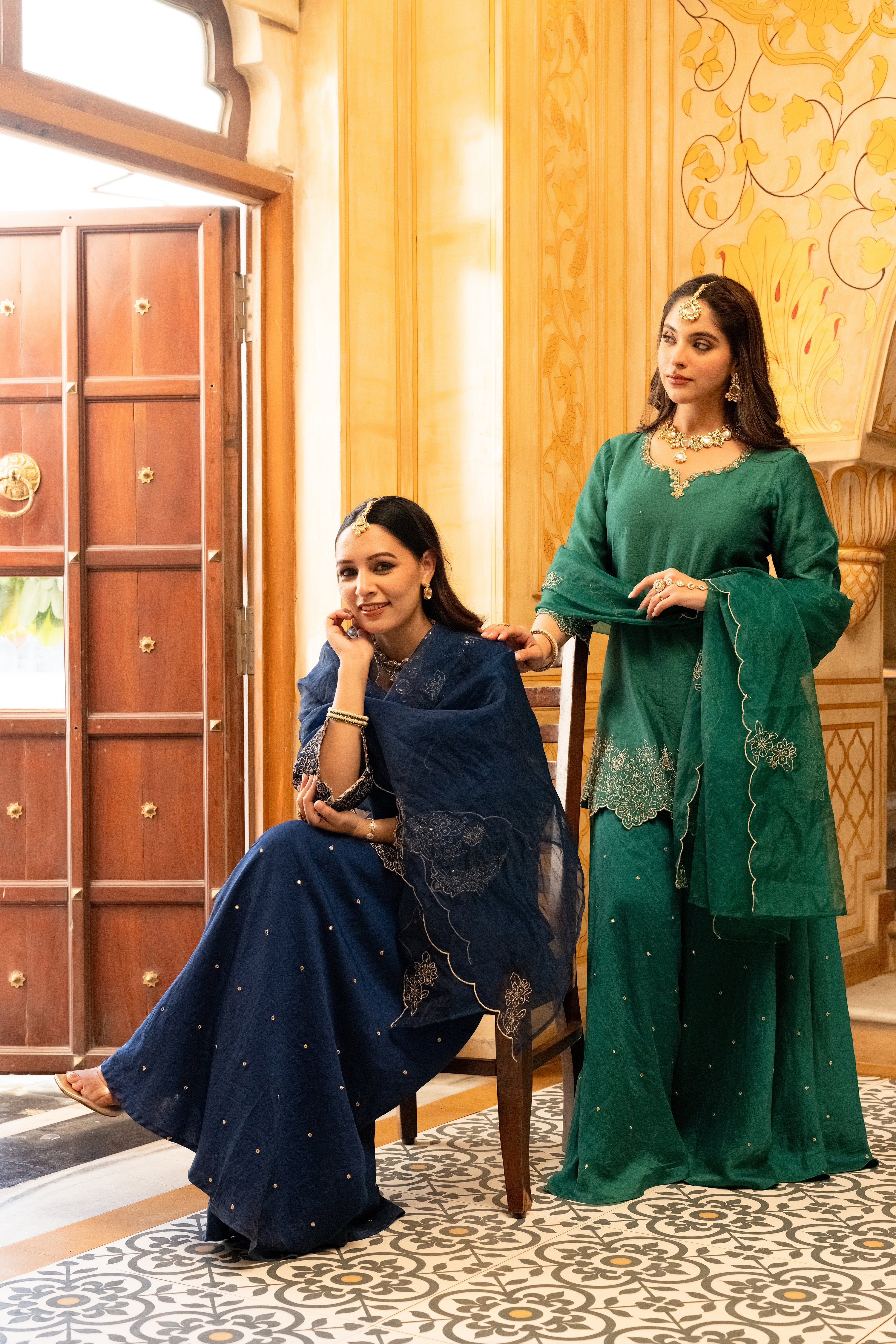 Emerald Satoori Royale Silk Suit Set - Image 19