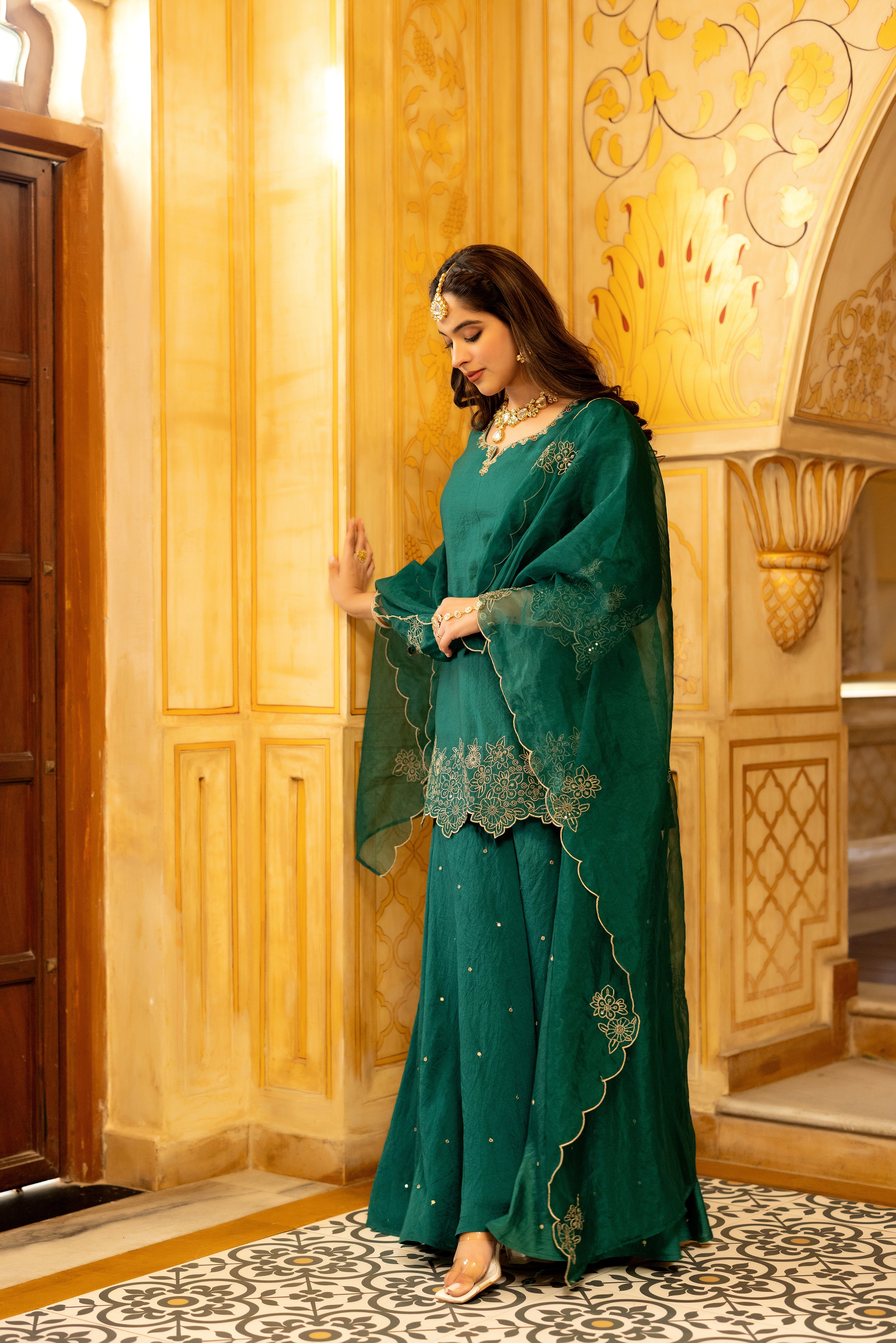 Emerald Satoori Royale Silk Suit Set - Image 4