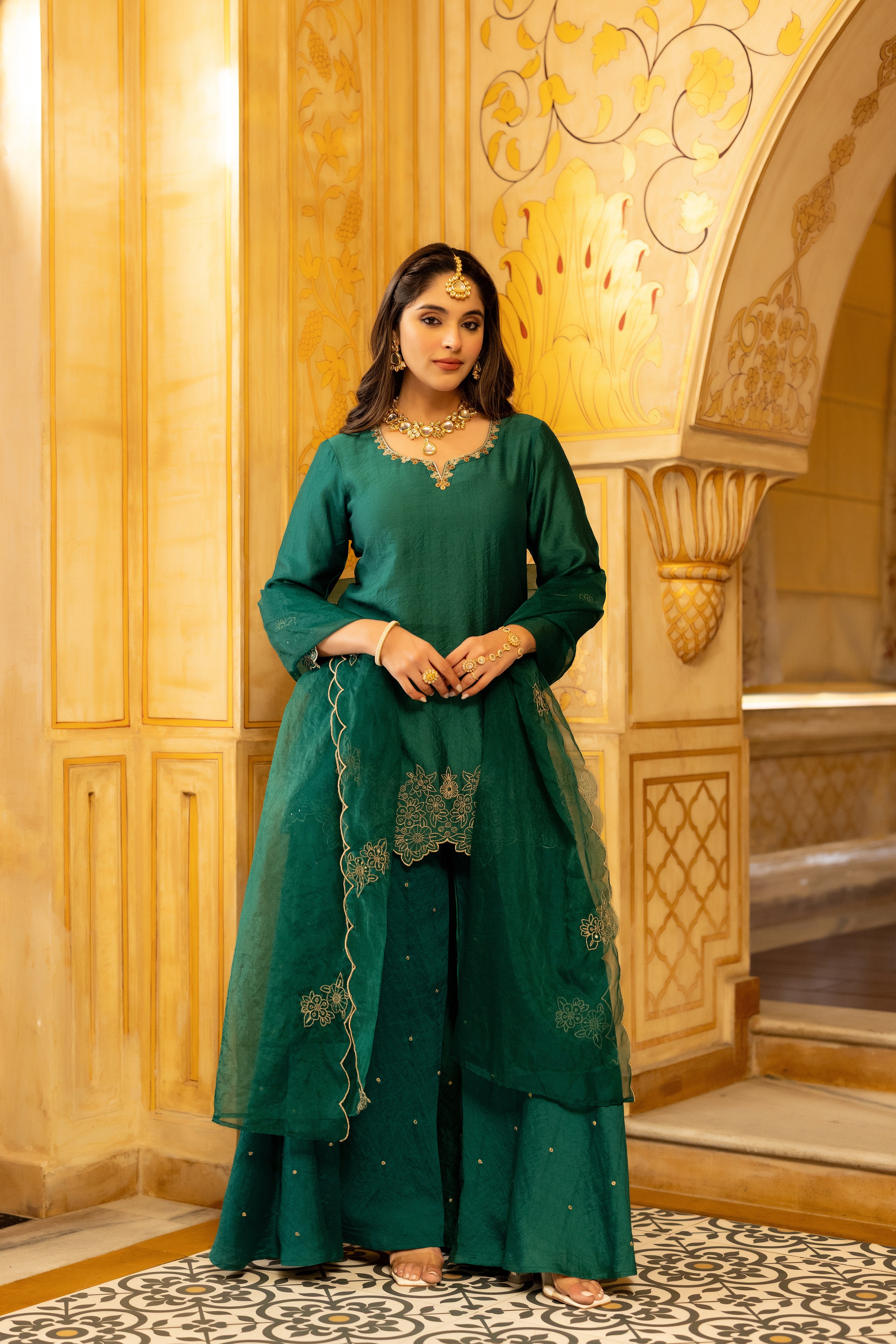 Emerald Satoori Royale Silk Suit Set - Image 7