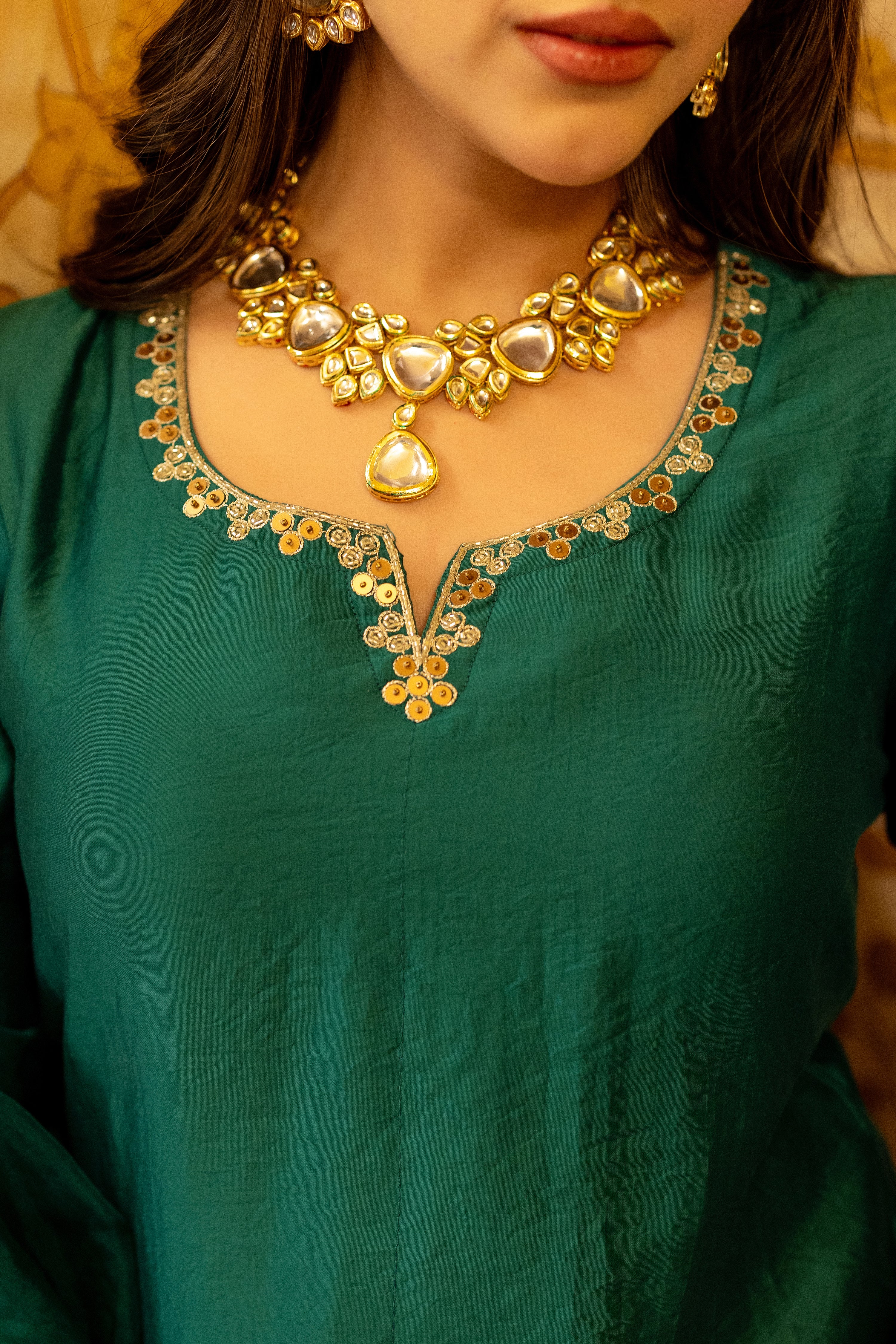 Emerald Satoori Royale Silk Suit Set - Image 8