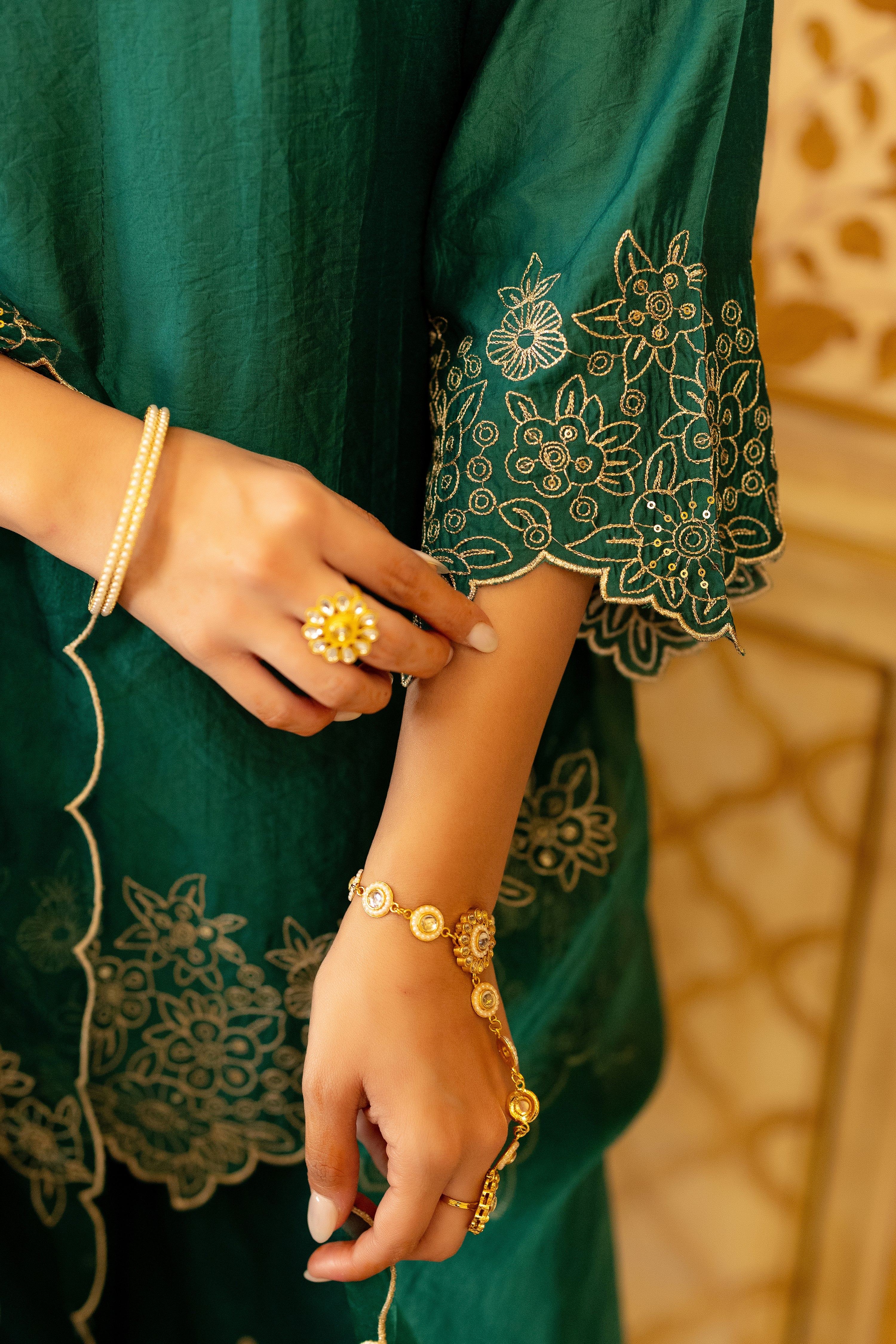 Emerald Satoori Royale Silk Suit Set - Image 9