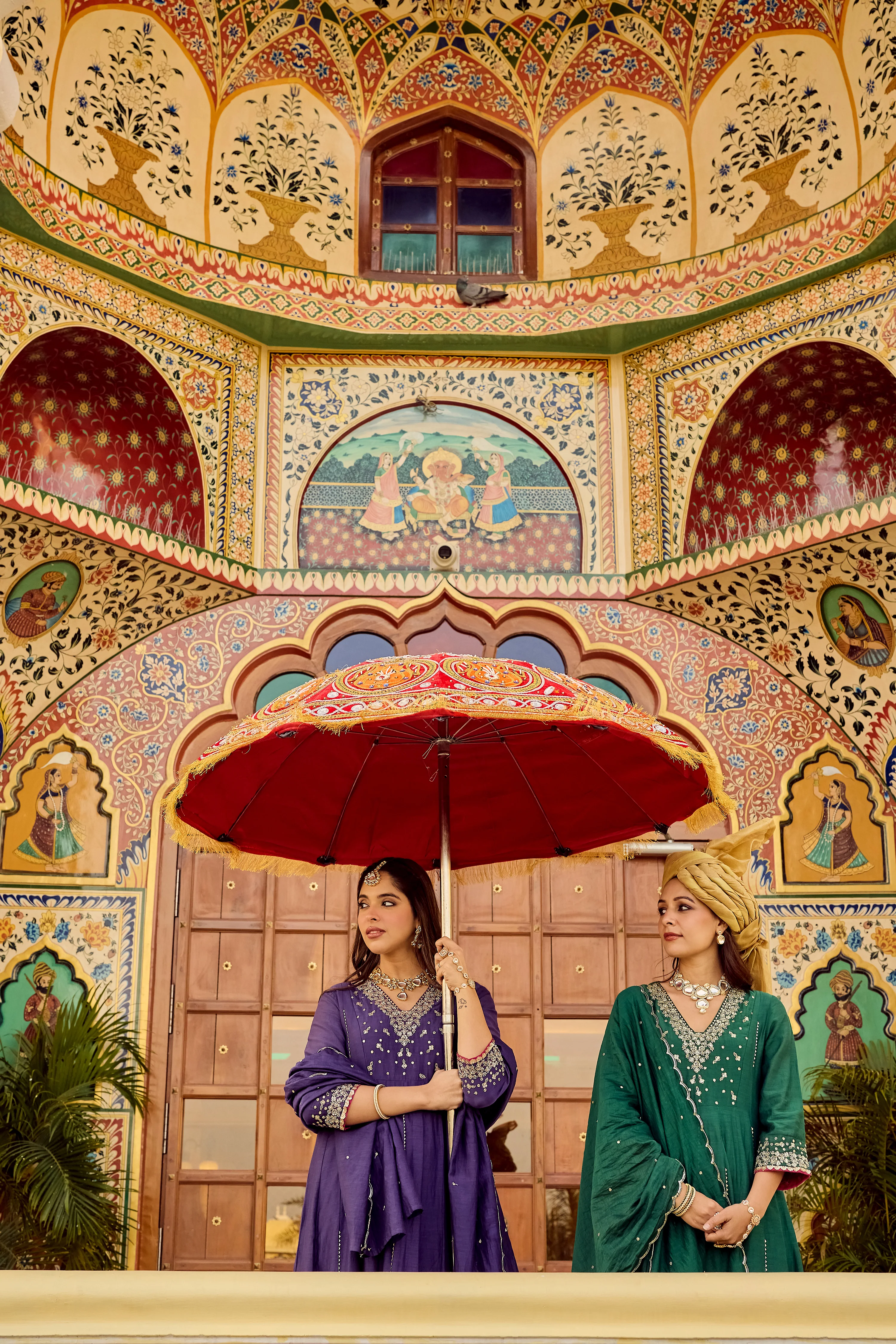 Regal Berry Mul Chanderi Suit Set - Image 22