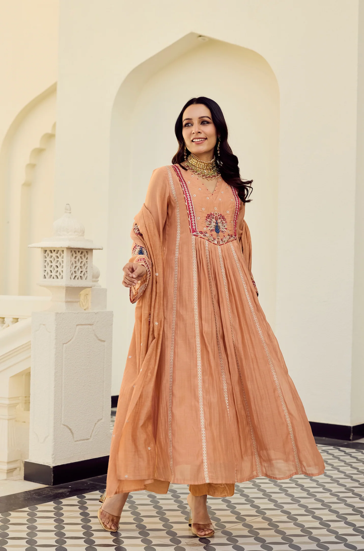 Rust Royale Embroidered Suit Set - Image 14