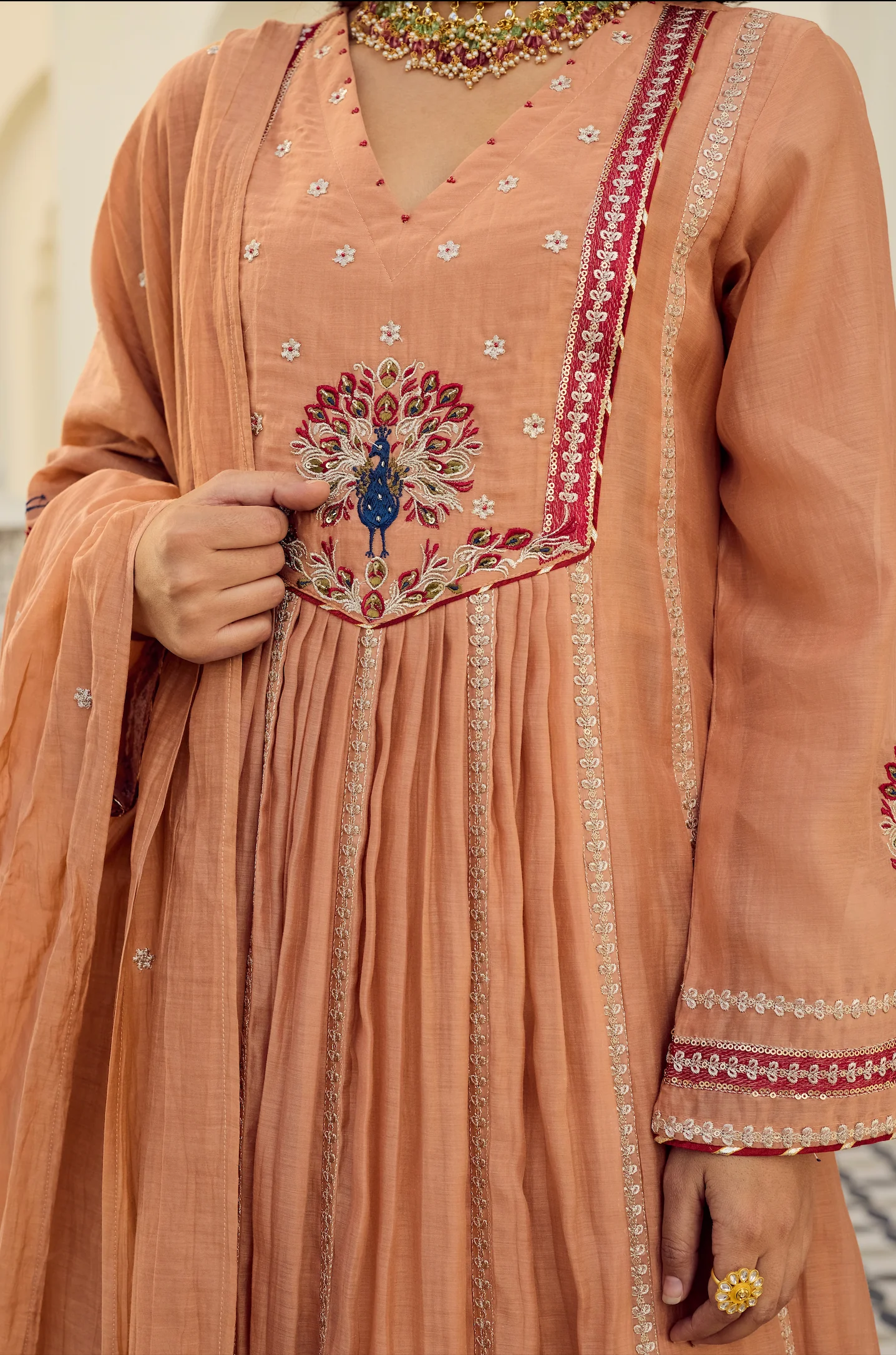 Rust Royale Embroidered Suit Set - Image 18