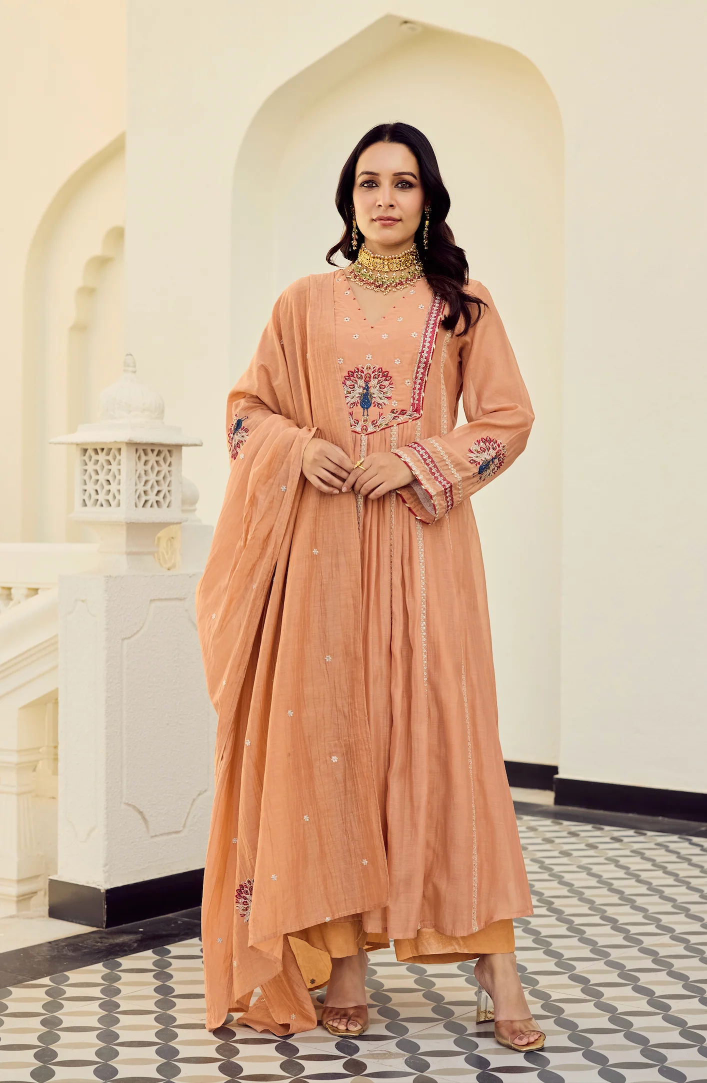 Rust Royale Embroidered Suit Set - Image 3