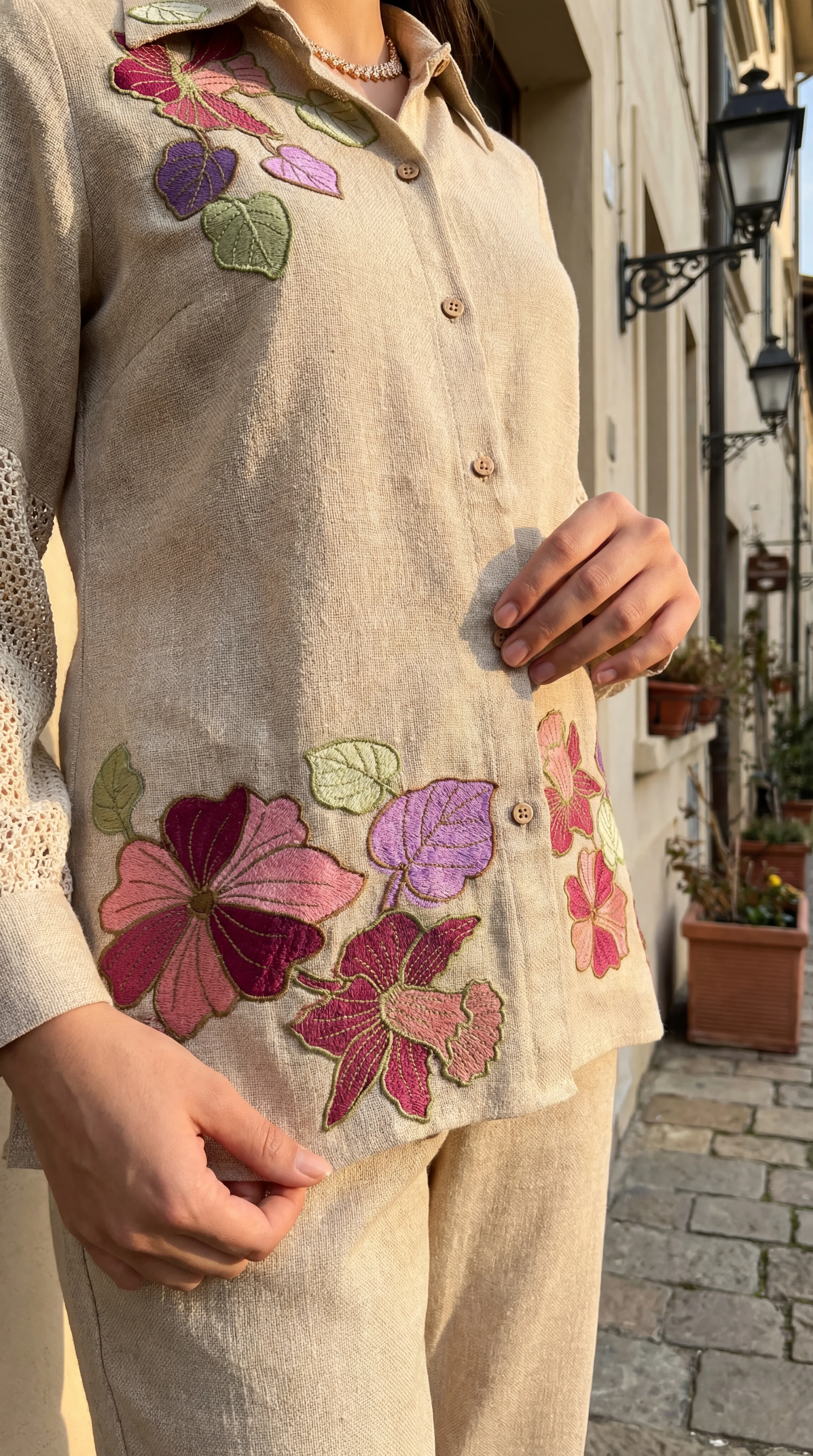 Blossom Floral Jute Co-ord Set - Image 10