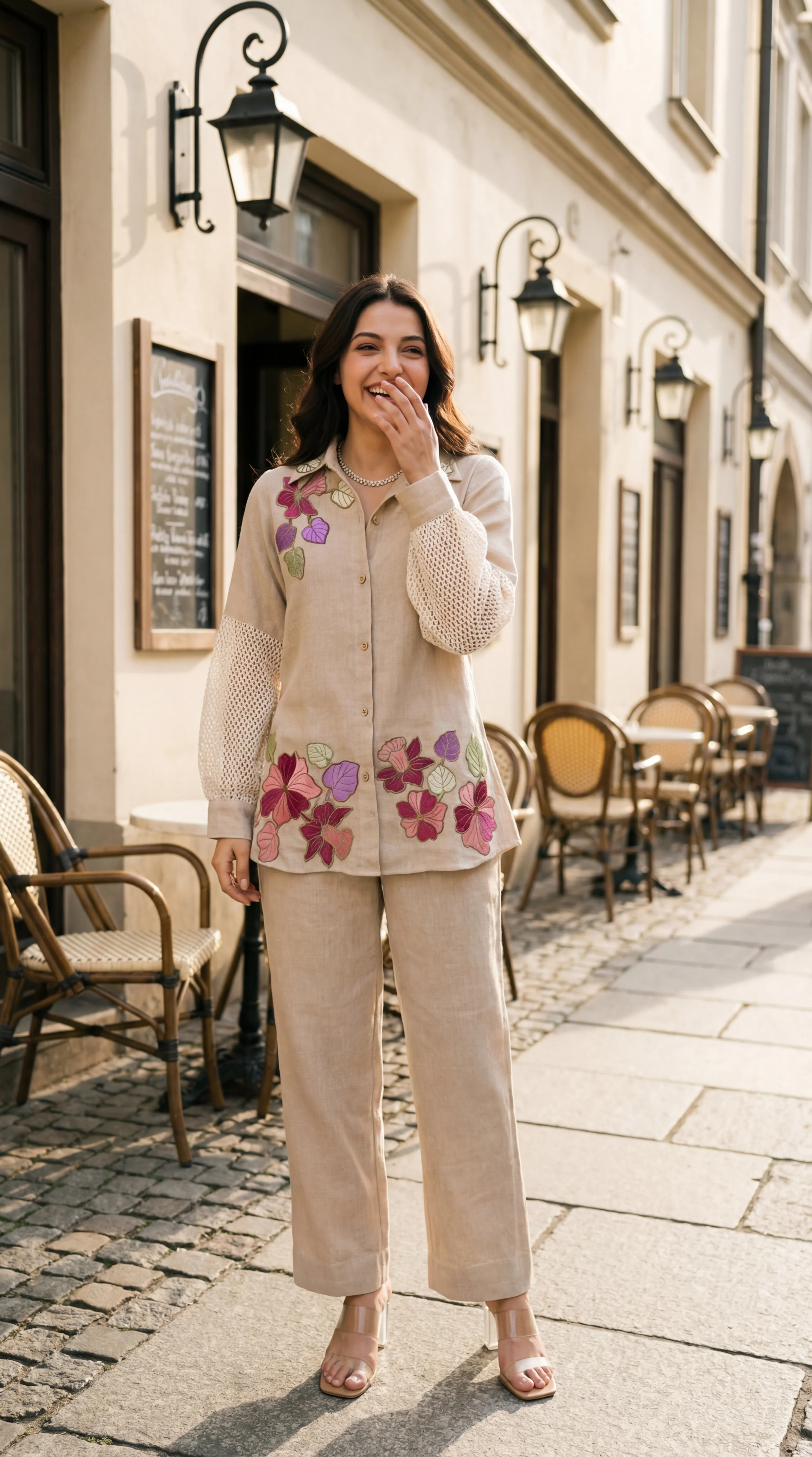 Blossom Floral Jute Co-ord Set - Image 2