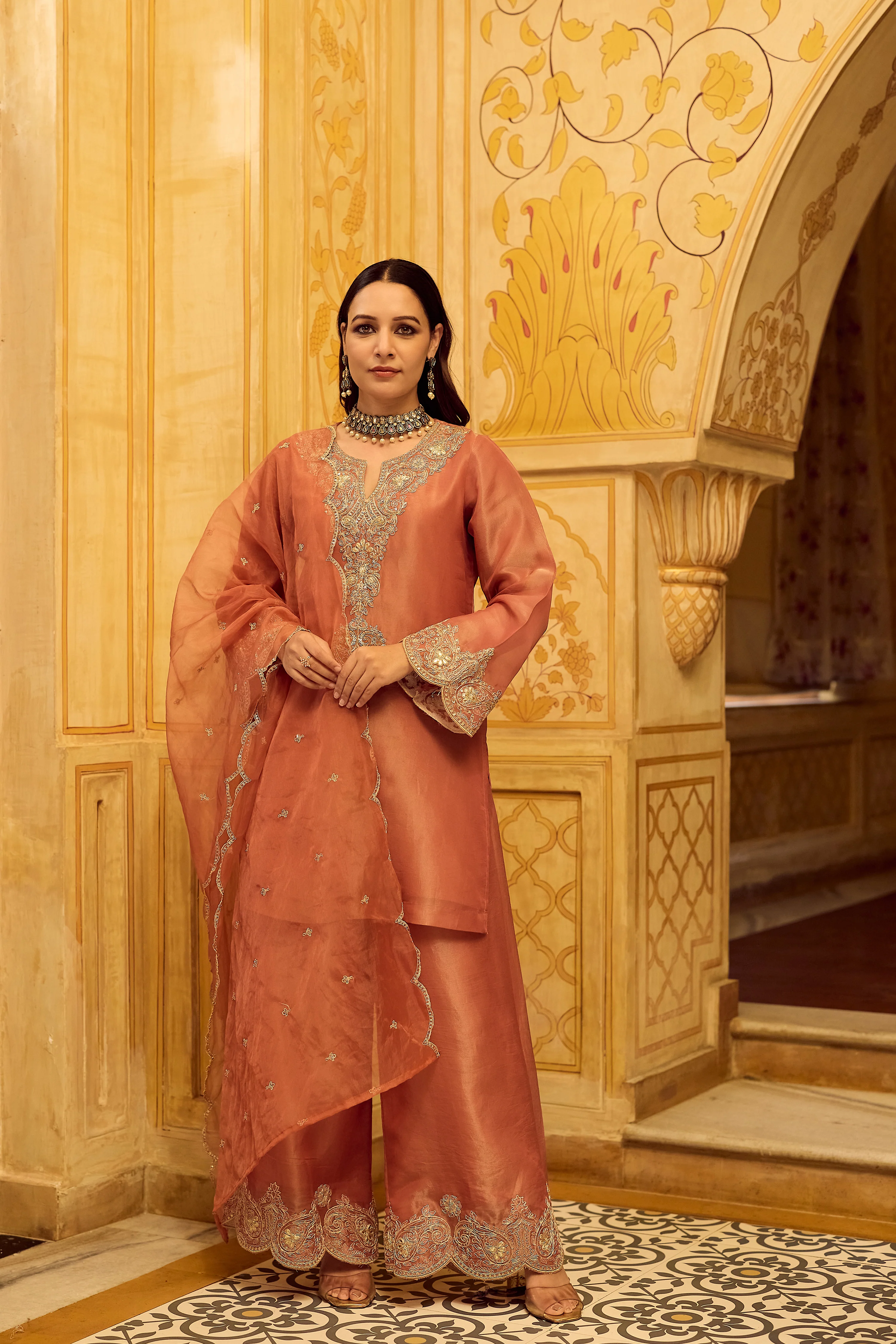 Royal Blush Swiss Tissue Suit Set - Image 2